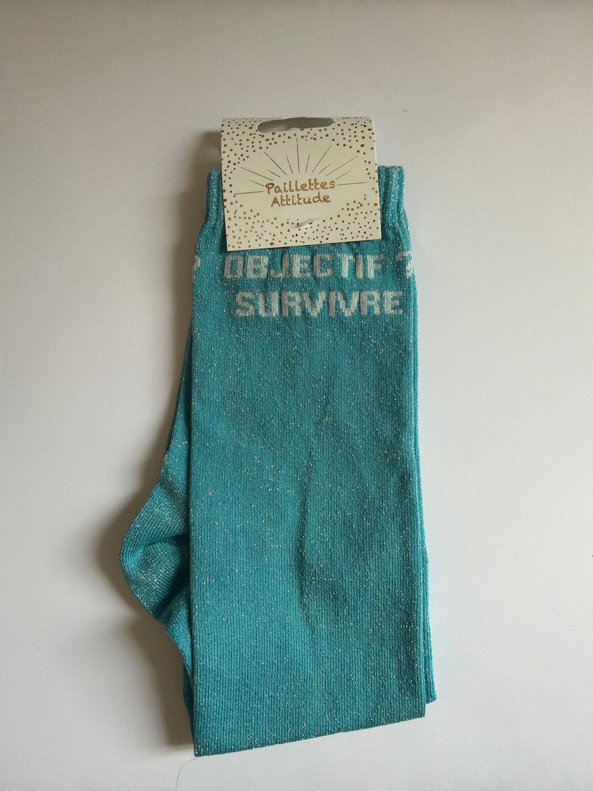 Chaussette pailletée équitation 36-41 OBJECTIF ? SURVIVRE