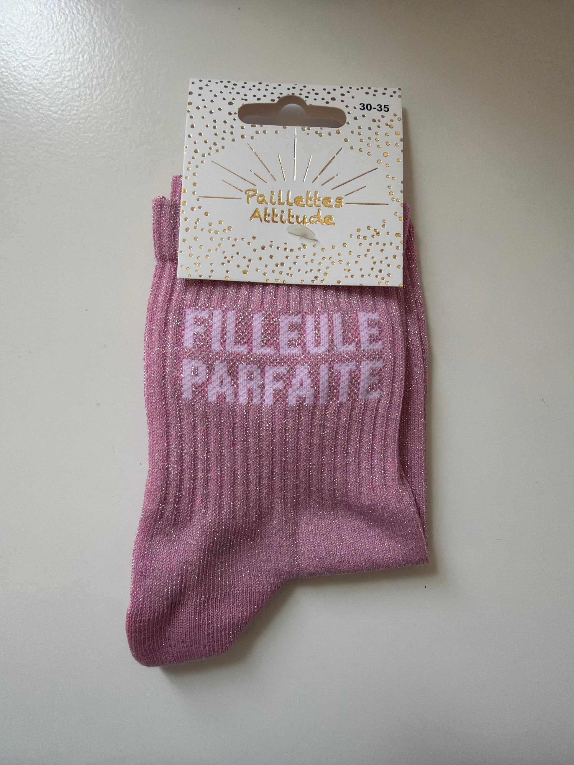 Chaussette de ville pailletée 30-35 FILLEULE PARFAITE