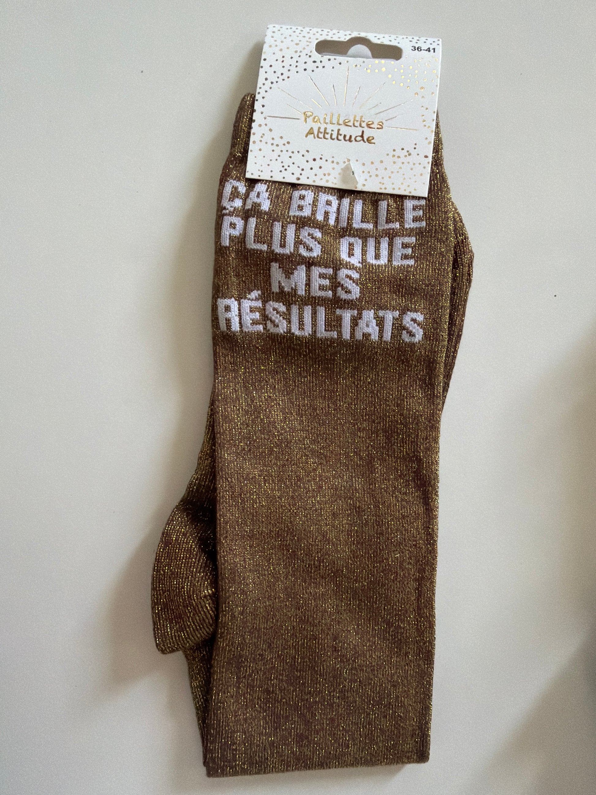 Chaussette pailletée équitation 36-41 ÇA BRILLE PLUS QUE MES RÉSULTATS  