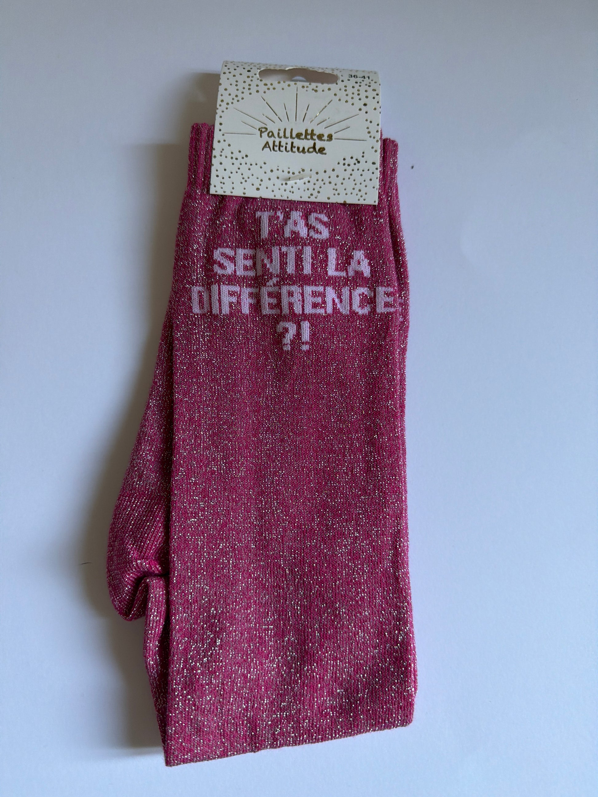 Chaussette pailletée équitation 36-41 T’AS SENTI LA DIFFÉRENCE ?!