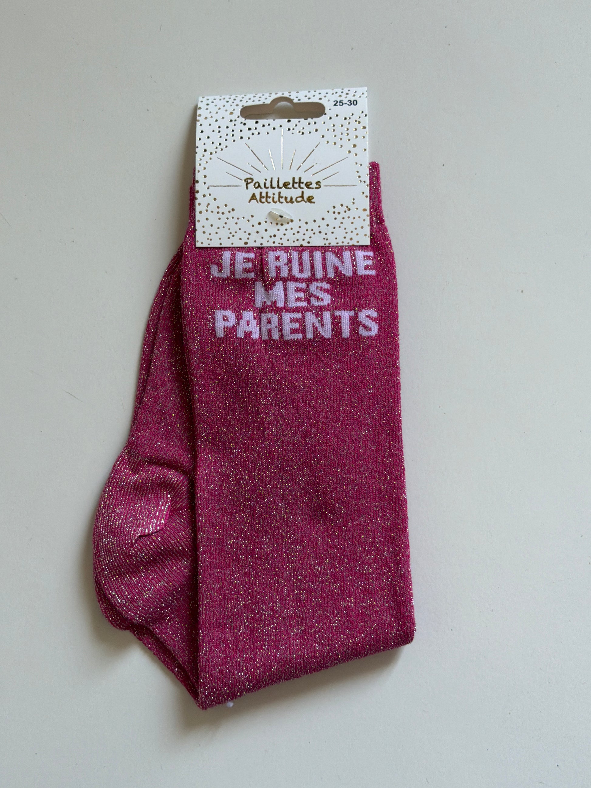 Chaussette pailletée équitation 25-30 JE RUINE MES PARENTS