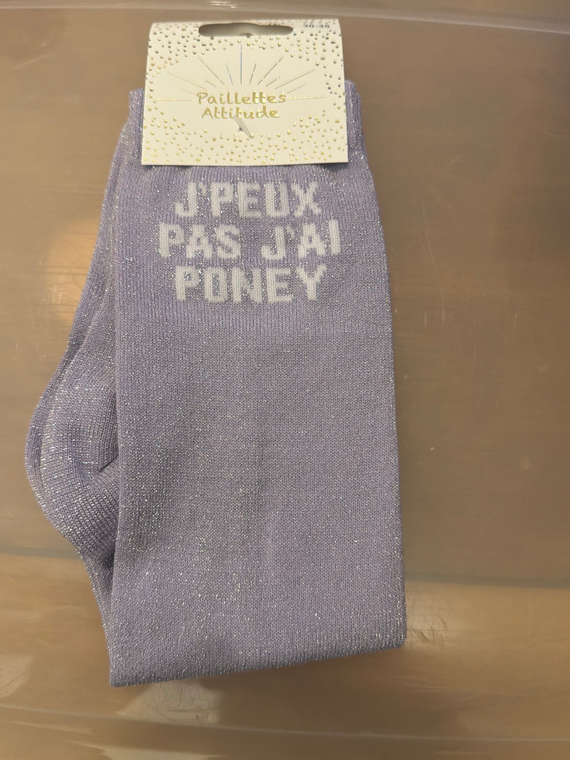 Chaussette pailletée équitation enfant 30/35 J’PEUX PAS J’AI PONEY