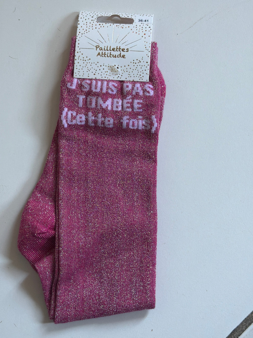 chaussette pailletée equitation 36-41 J’SUIS PAS TOMBÉE (Cette fois)