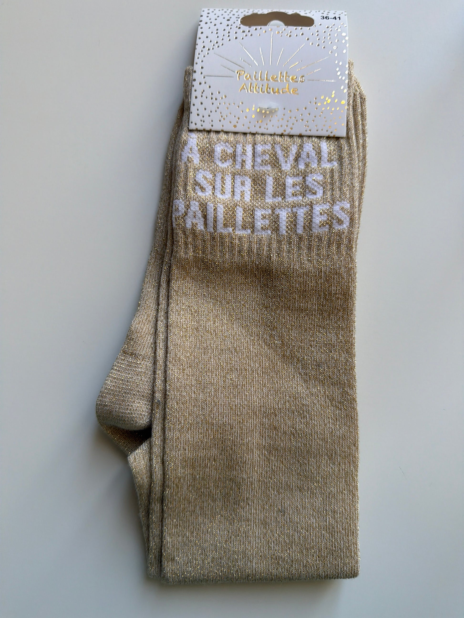 chaussette pailletée À CHEVAL SUR LES PAILLETTES 36/41