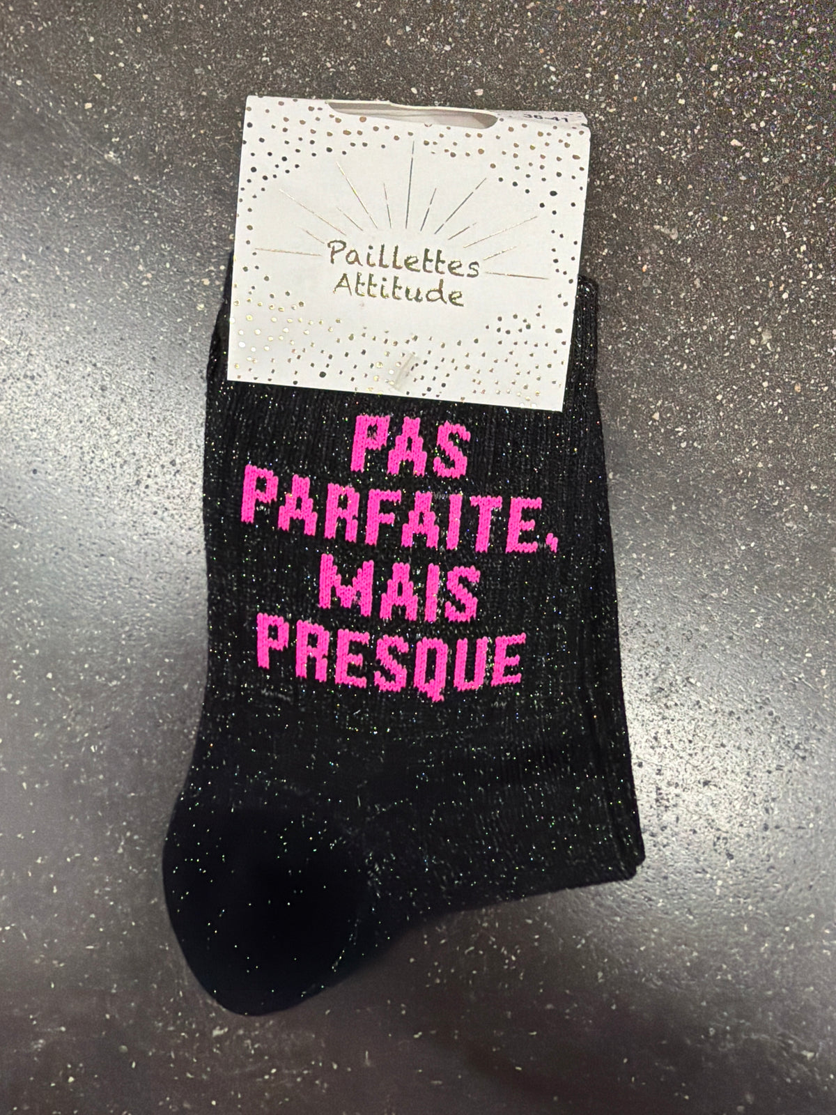 Chaussette de ville pailletée 36-41 PAS PARFAITE, MAIS PRESQUE