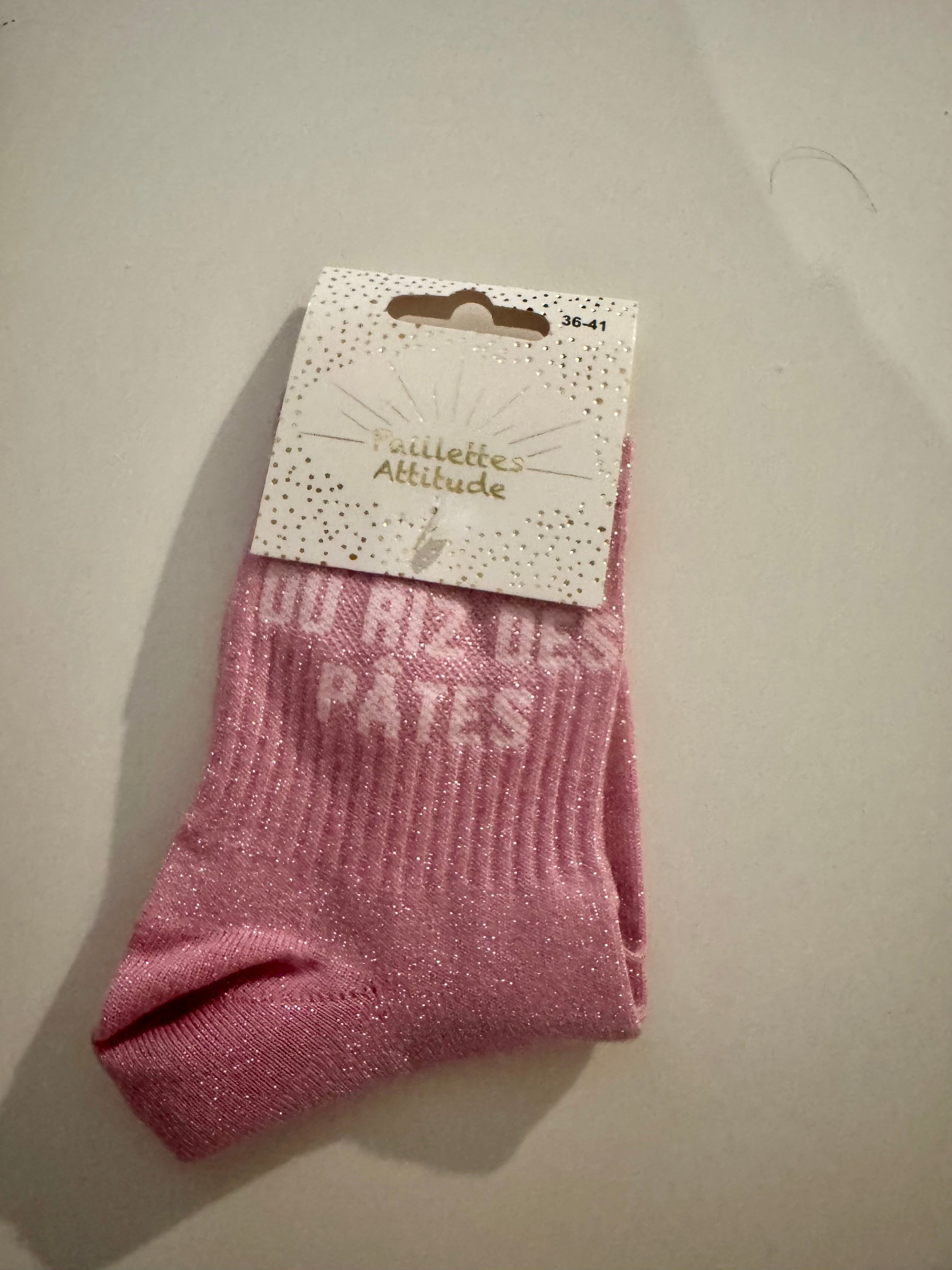 Chaussette pailletée DU RIZ DES PÂTES 36/41