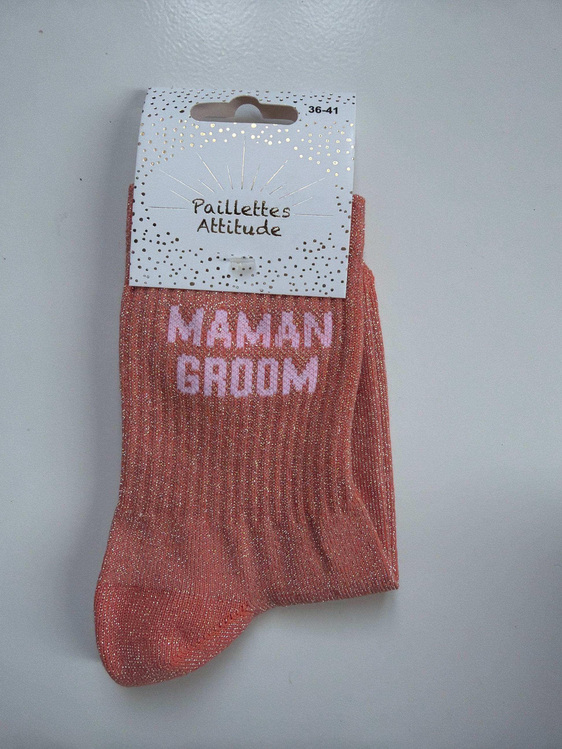 Chaussette de ville pailletée 36-41 MAMAN GROOM