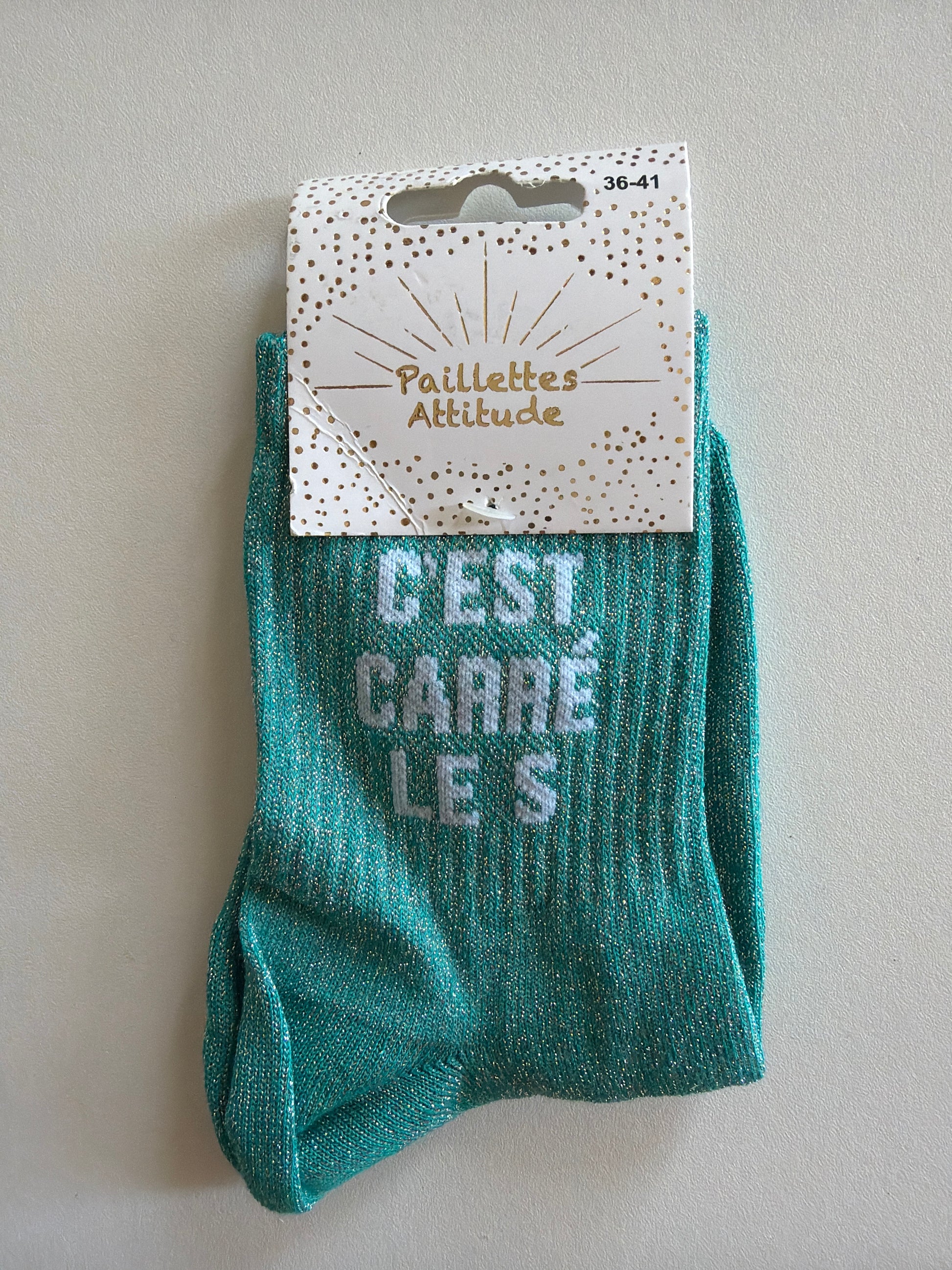 Chaussette de ville pailletée 36-41 C’EST CARRÉ LE S