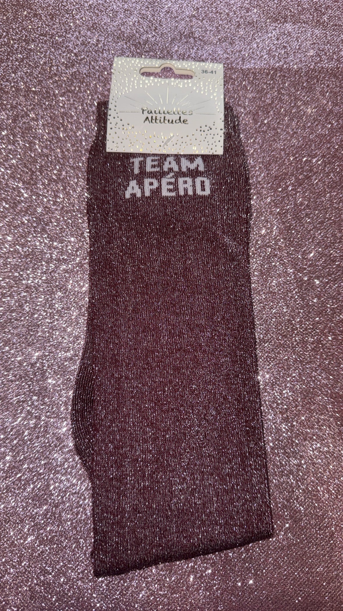 chaussette pailletée TEAM APÉRO 36/41