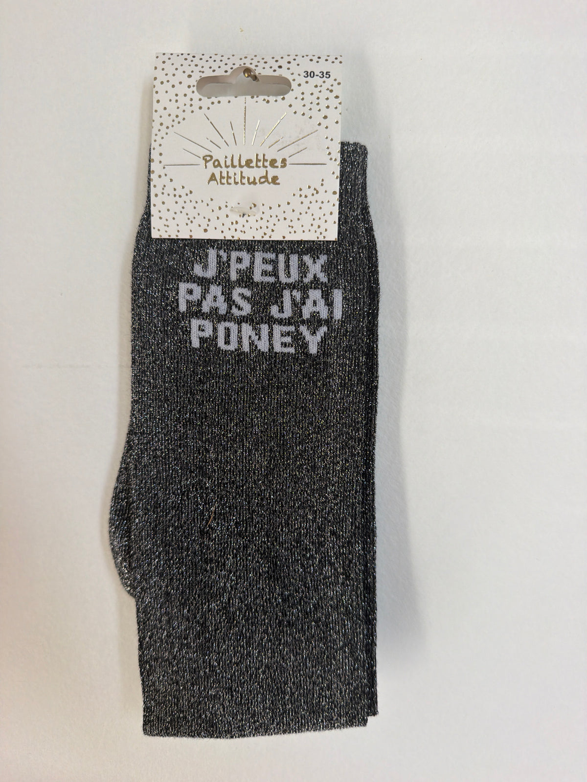 Chaussette pailletée équitation 30-35 J’PEUX PAS J’AI PONEY