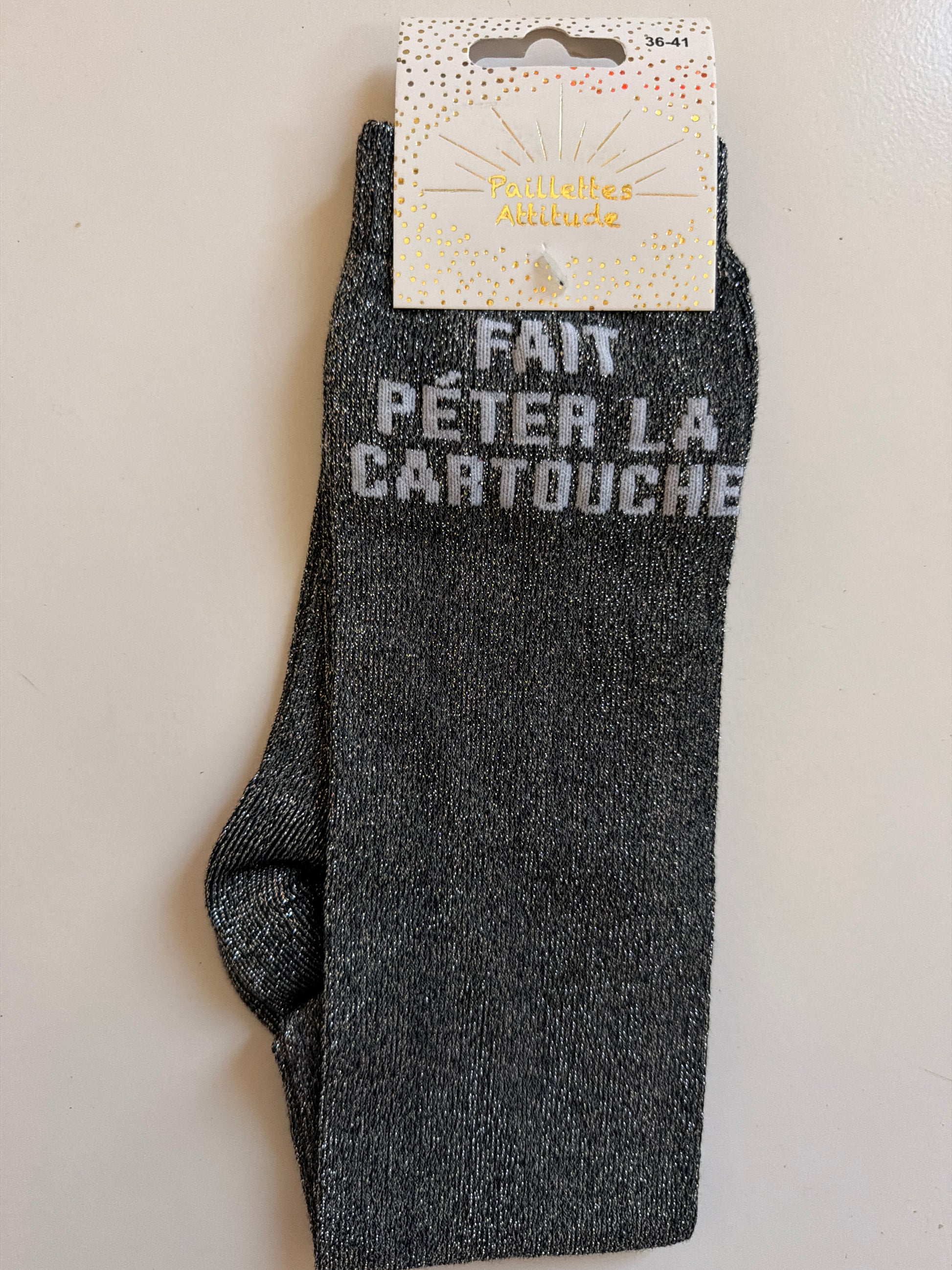 Chaussette équitation pailletée 36-41 FAIT PÉTER LA CARTOUCHE