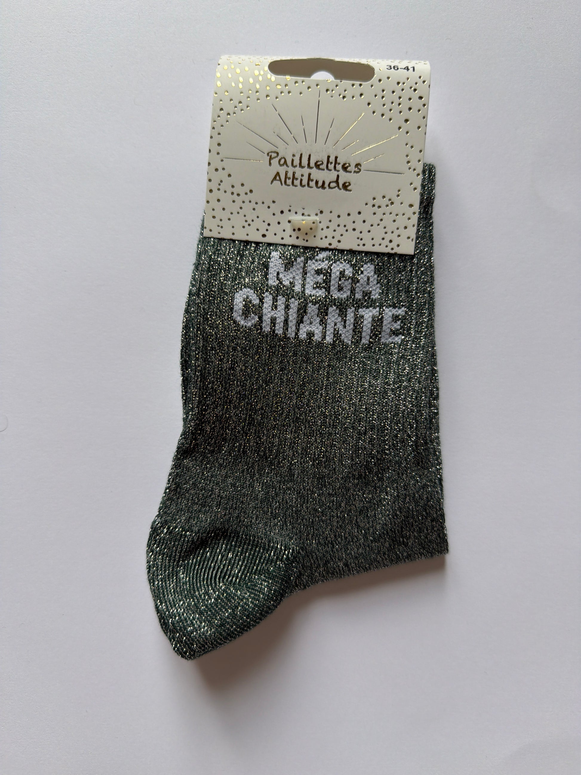 Chaussette de ville pailletée 36-41 MÉGA CHIANTE