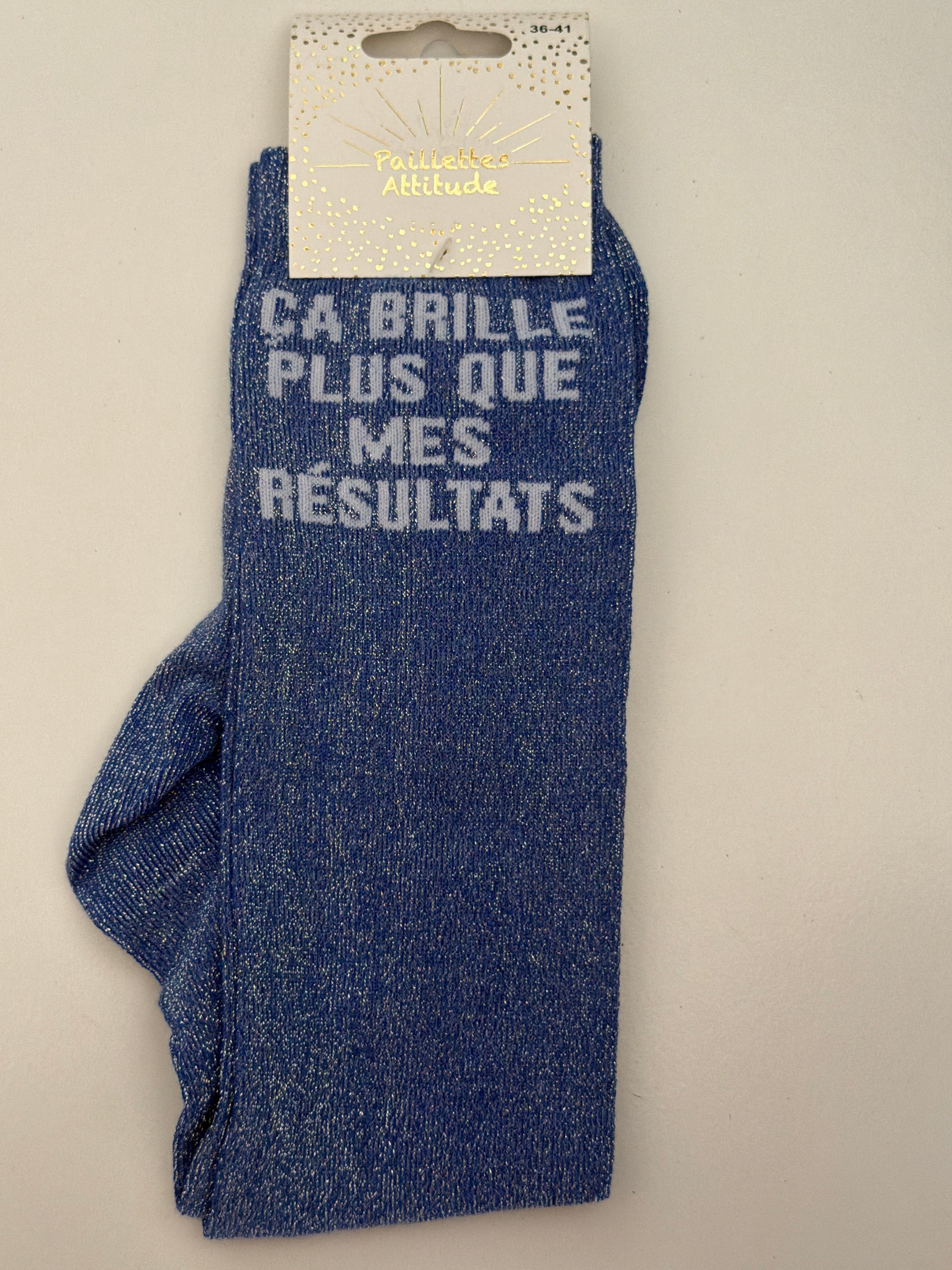 Chaussette pailletée équitation 36-41 ÇA BRILLE PLUS QUE MES RÉSULTATS  