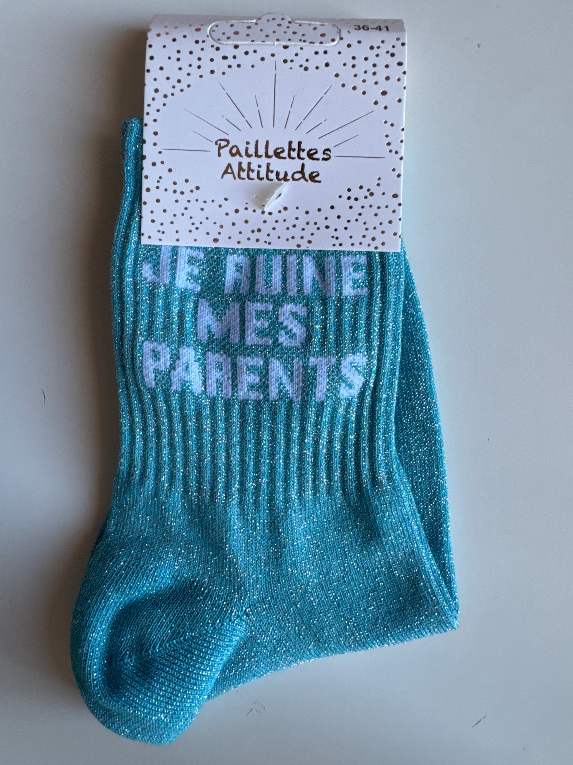Chaussettes “Je ruine mes parents” – Taille 36/41 ✨