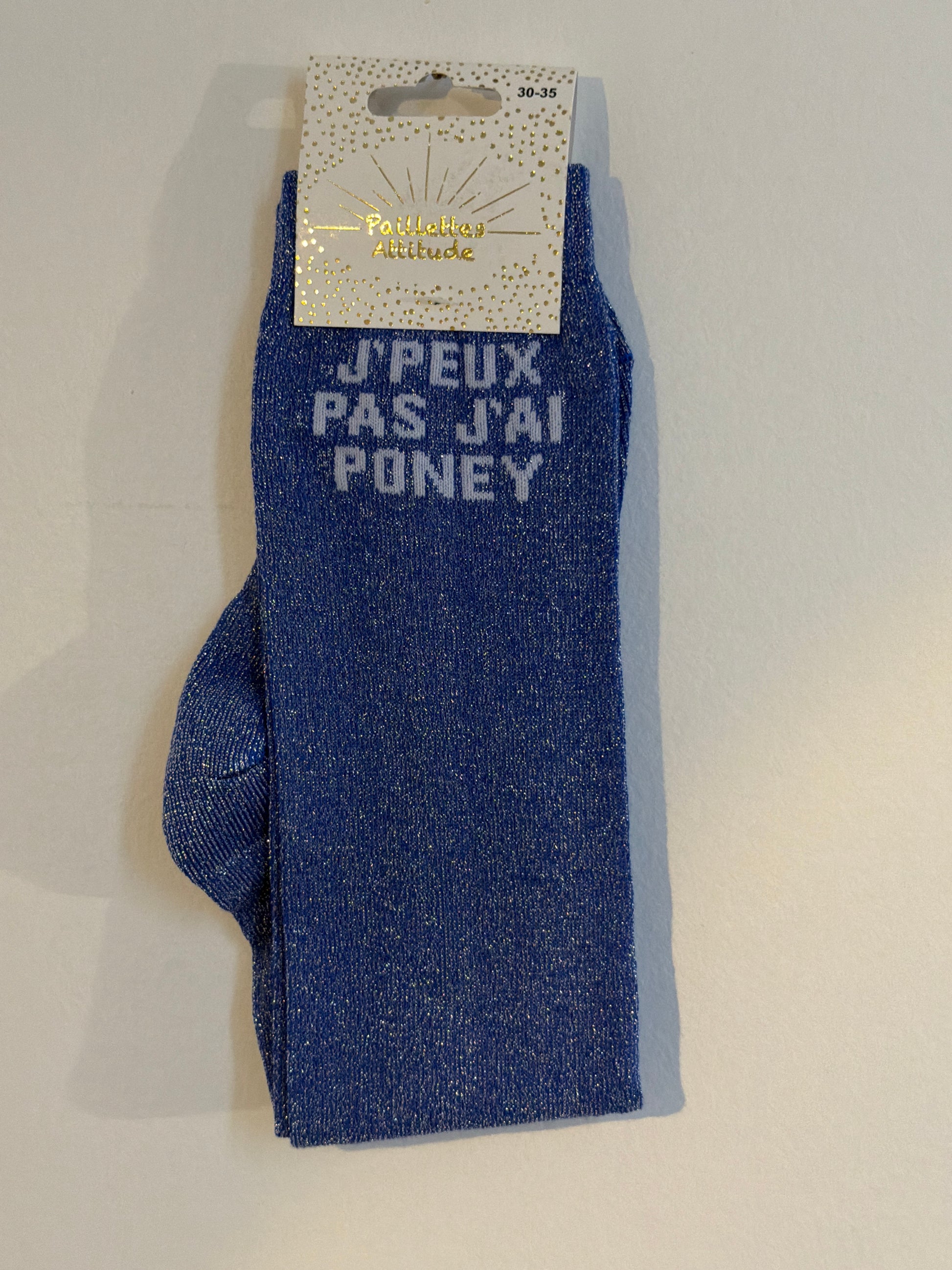 Chaussette pailletée équitation 30-35 J’PEUX PAS J’AI PONEY