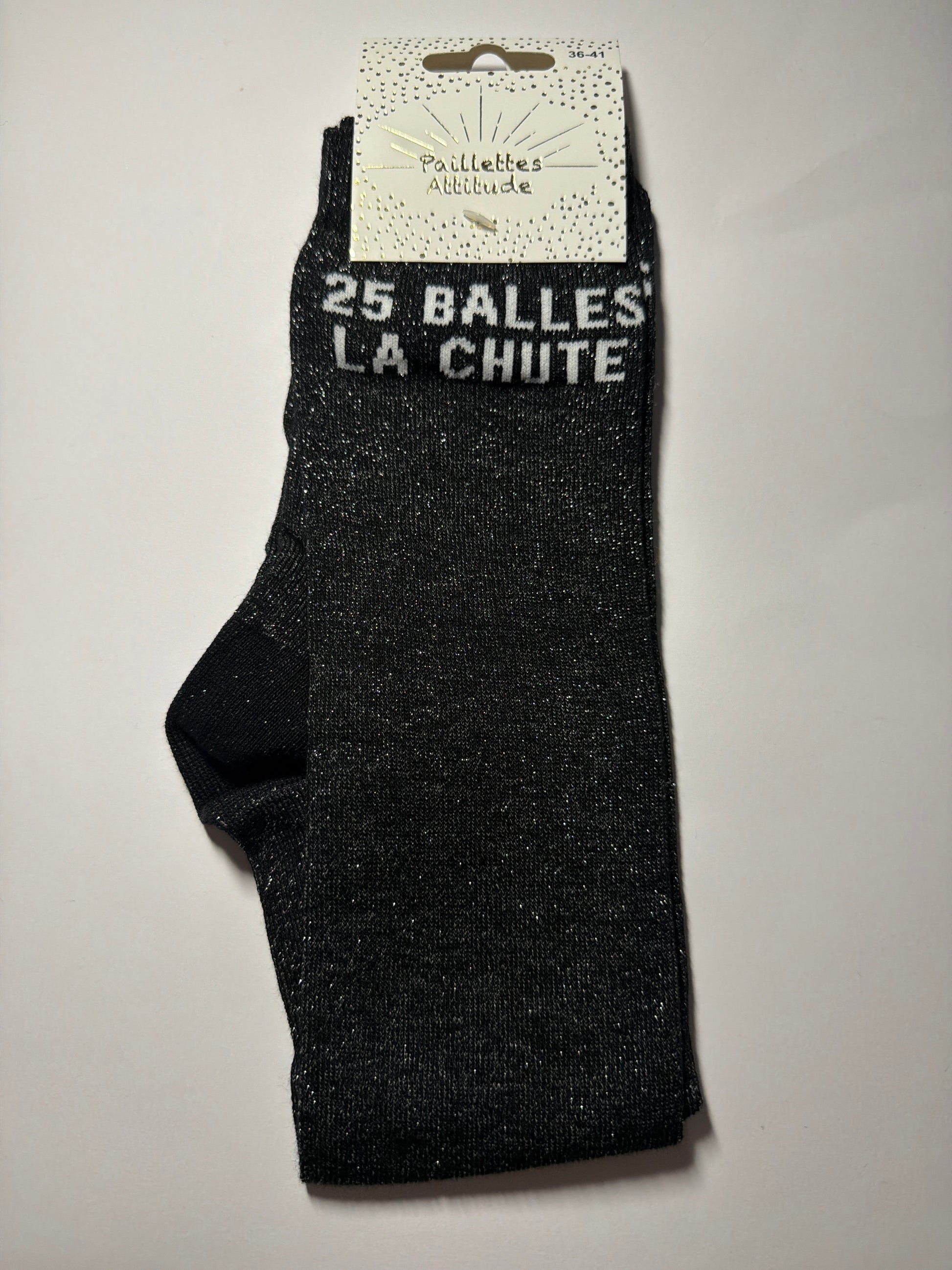 chaussette pailletée équitation 36-41 - 25 BALLES LA CHUTE