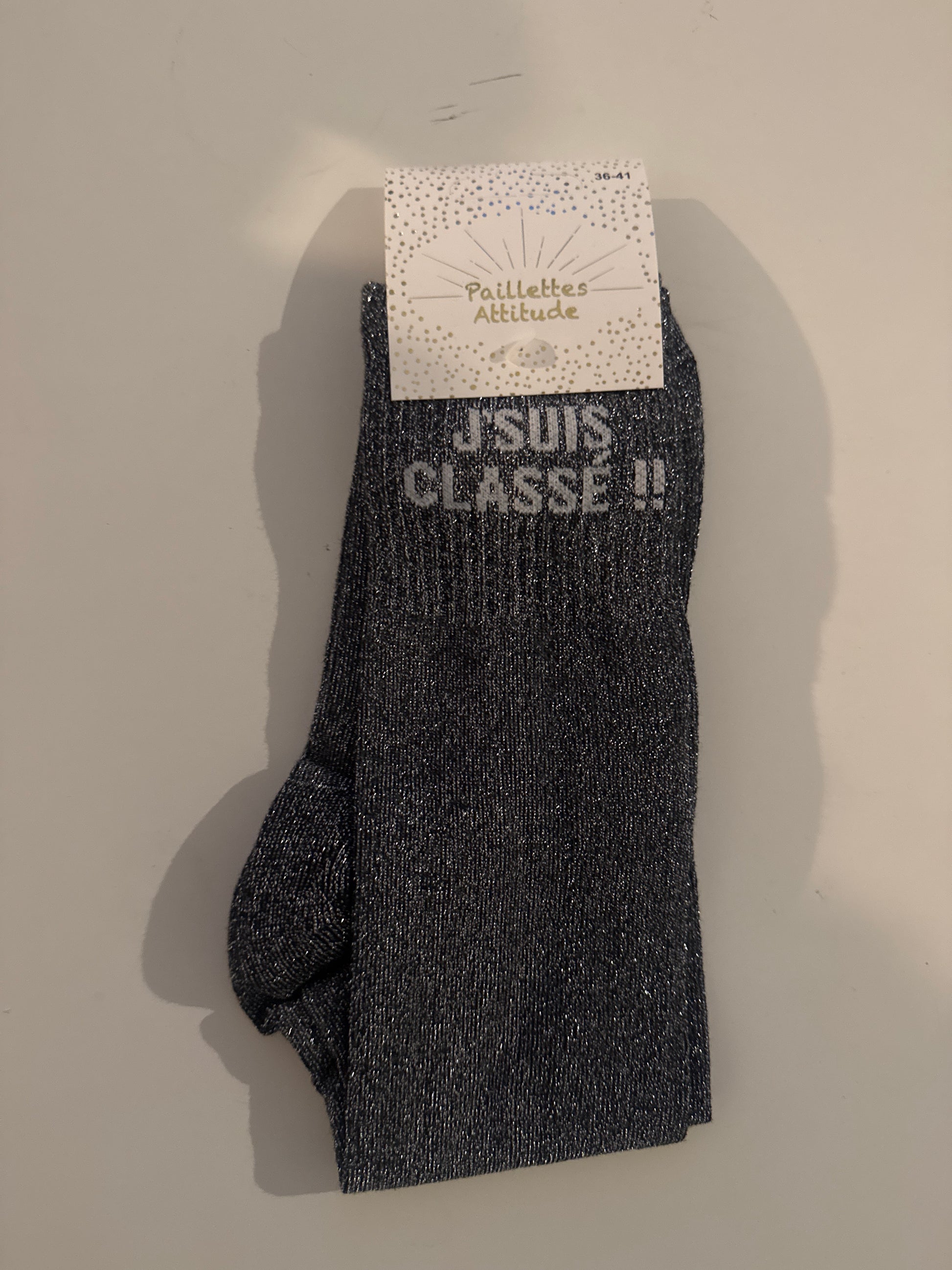 chaussette pailletée J’SUIS CLASSÉ !! 36/41