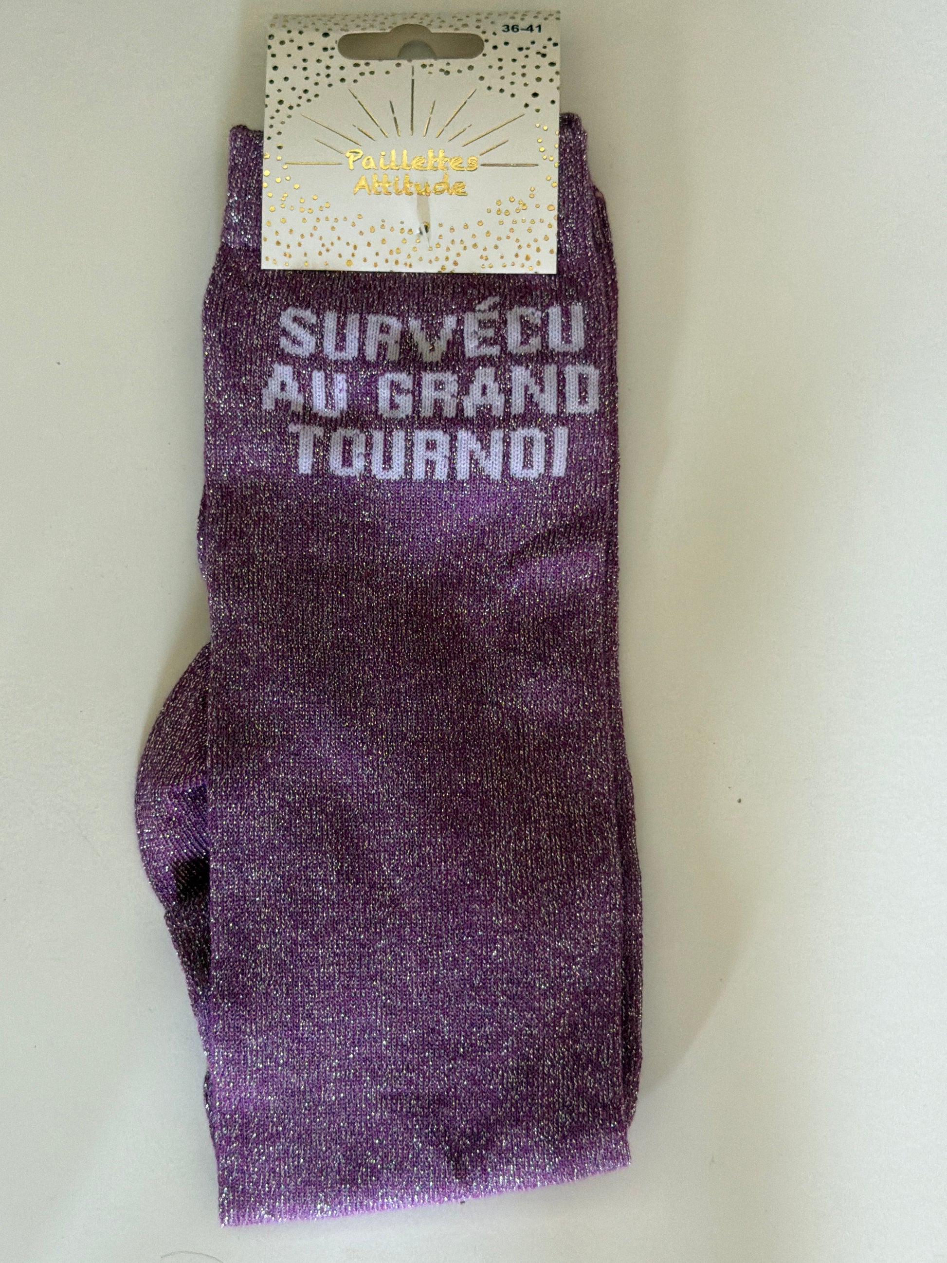 Chaussette équitation pailletée 36-41 SURVÉCU AU GRAND TOURNOI