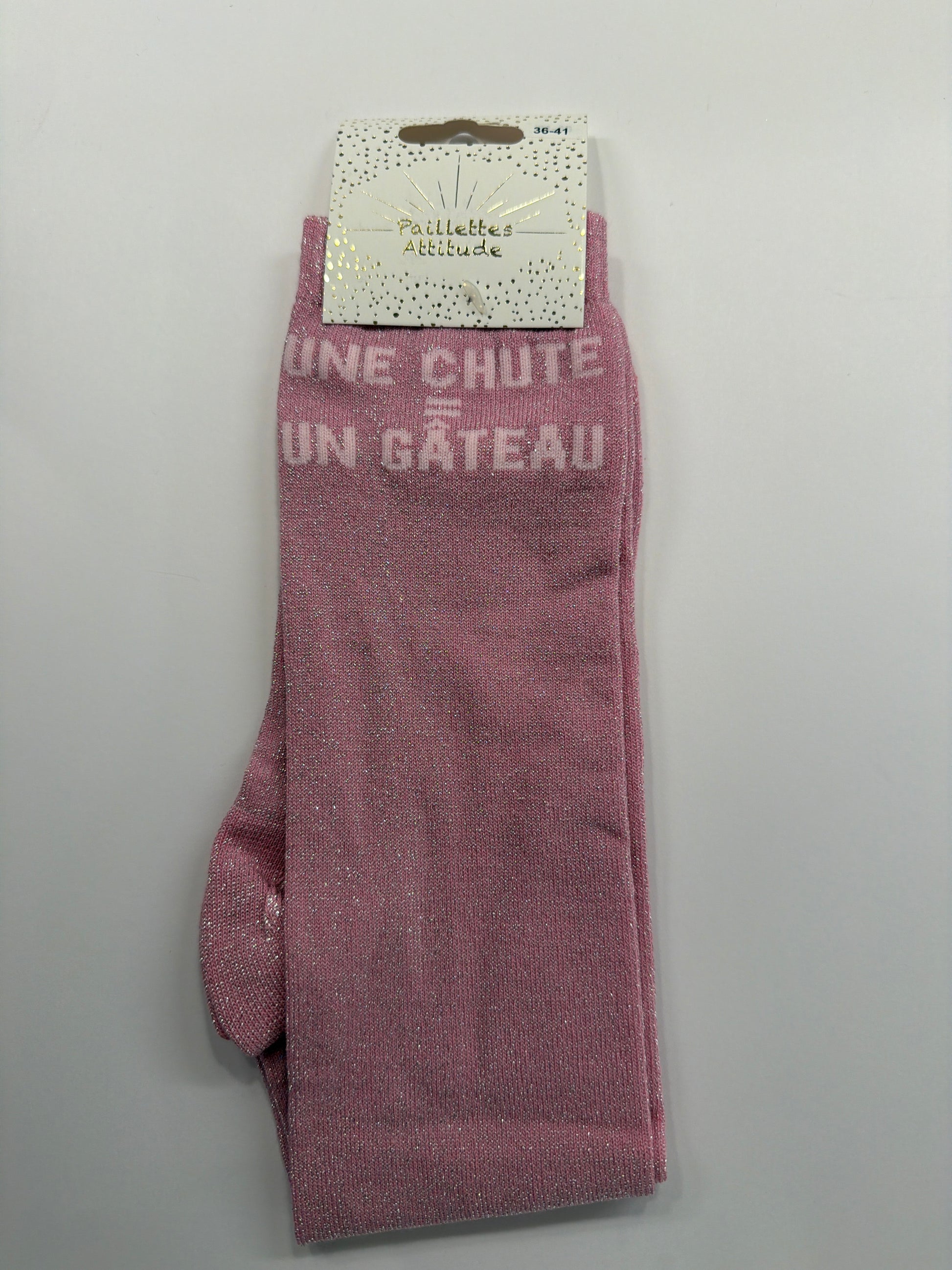 Chaussette pailletée équitation 36-41 UNE CHUTE = UN GÂTEAU