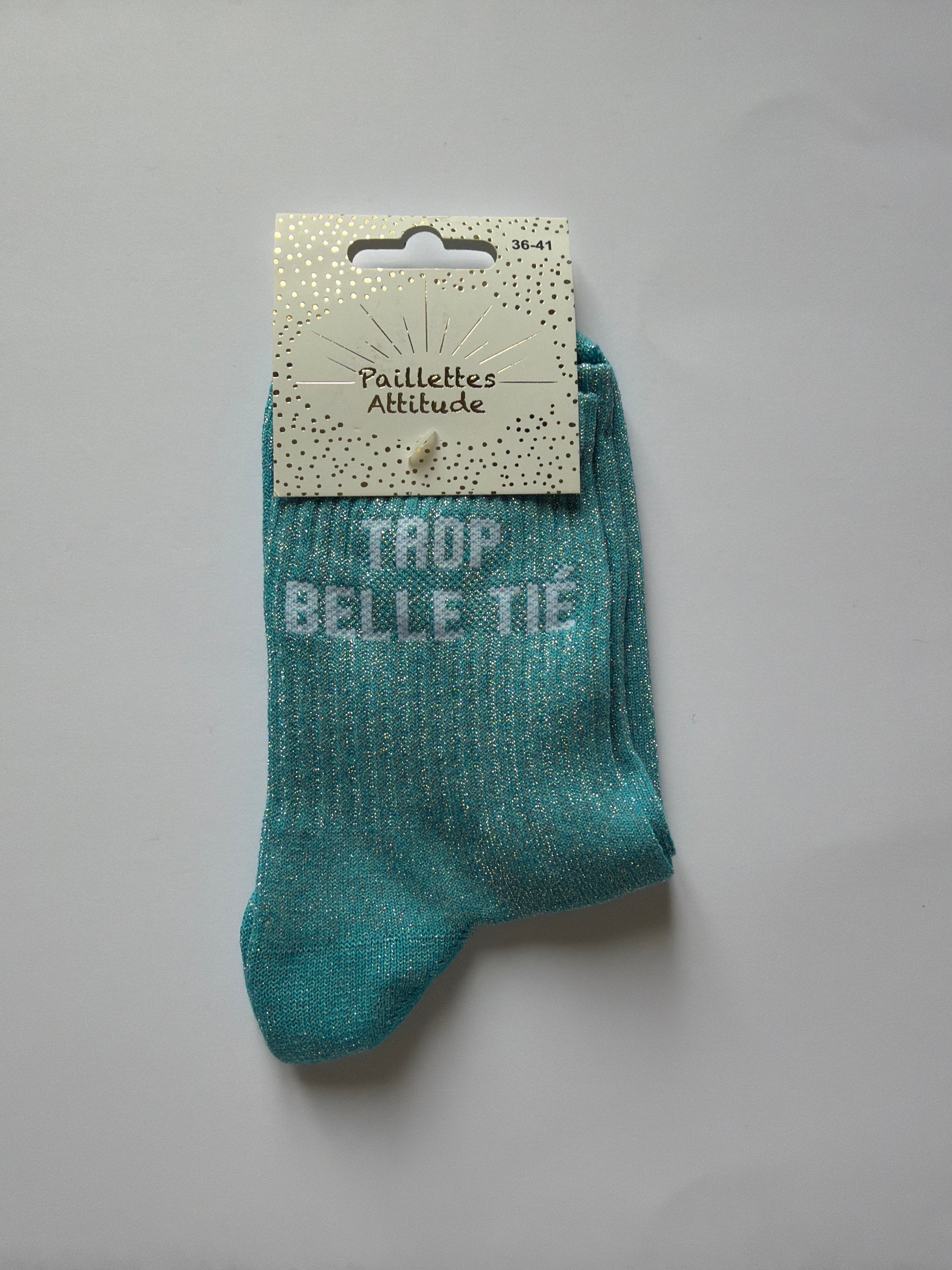 Chaussette pailletée de ville 36-41 TROP BELLE TIÉ