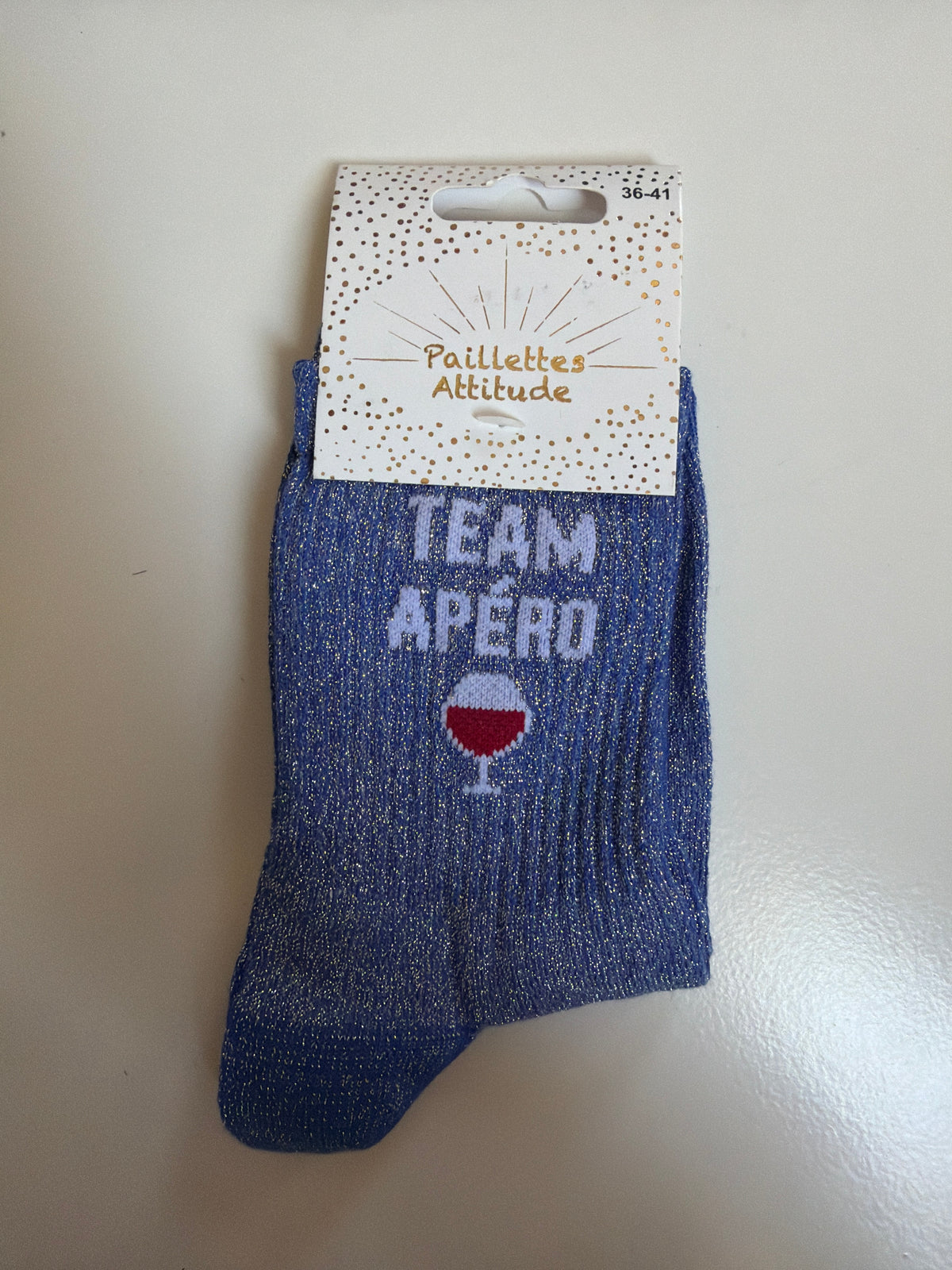 Chaussette de ville pailletée 36-41 TEAM APÉRO