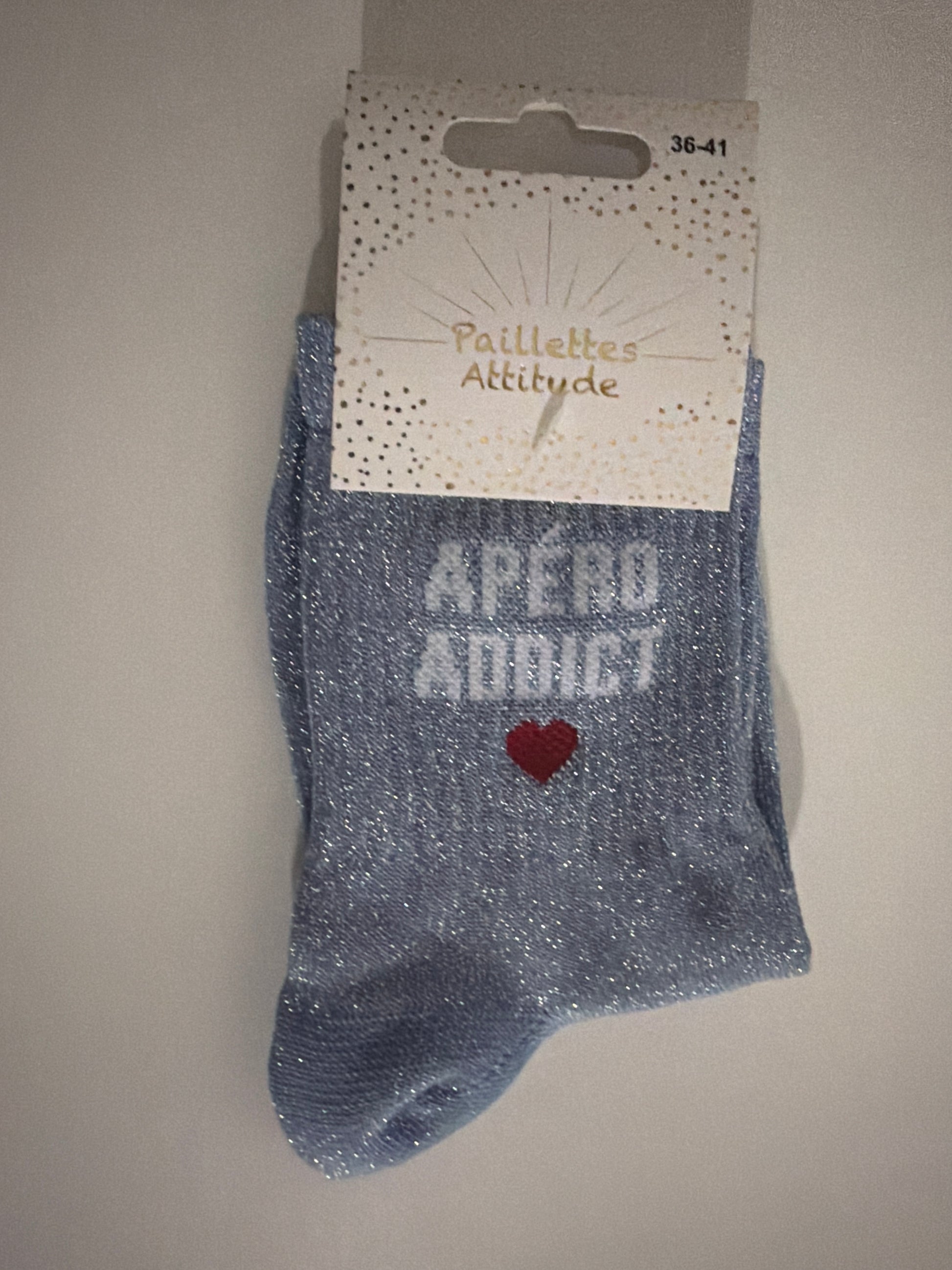 Chaussette de ville pailletée 36-41 APÉRO ADDICT ❤️