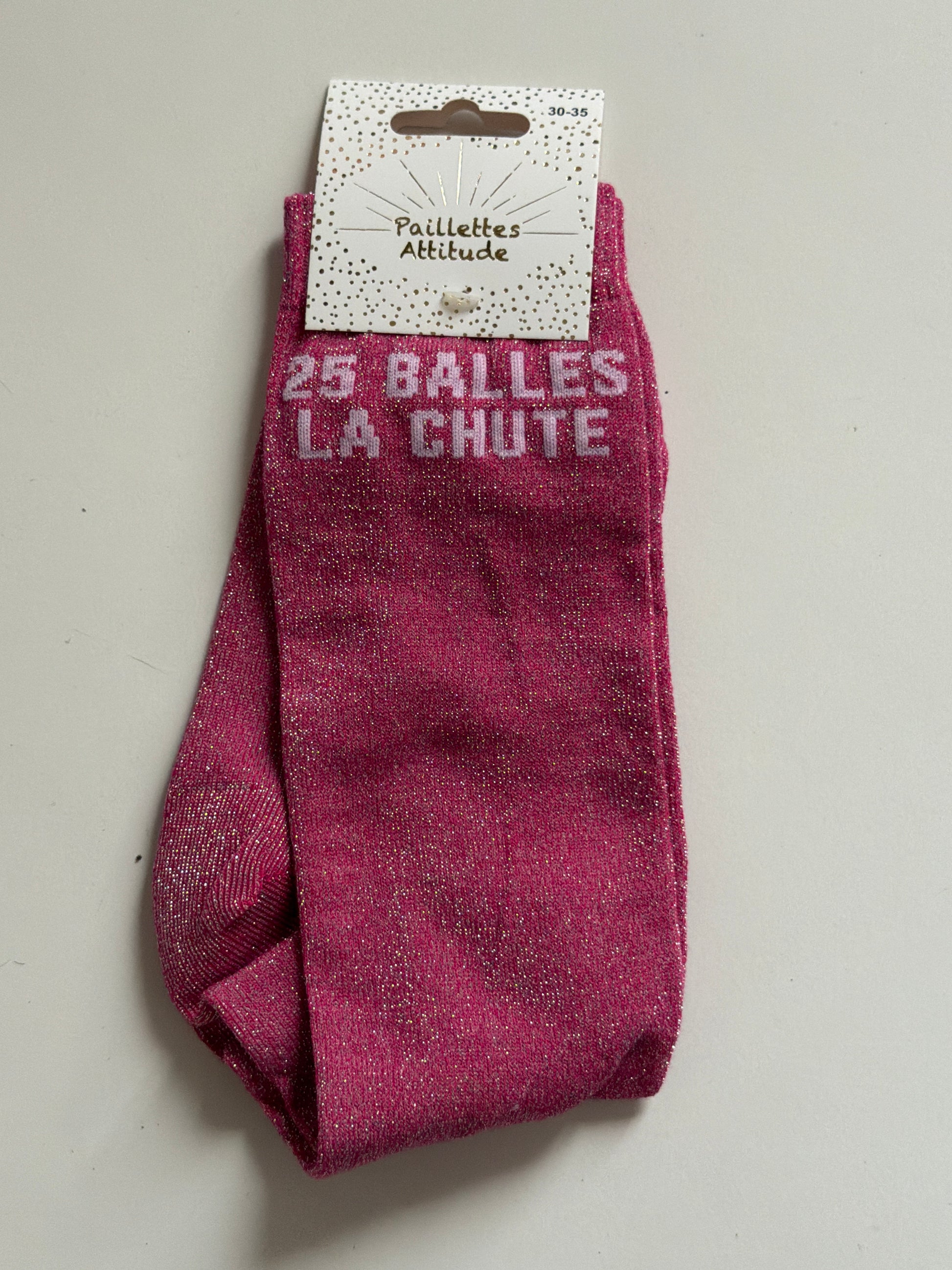 Chaussette pailletée équitation 30-35 - 25 BALLES LA CHUTE