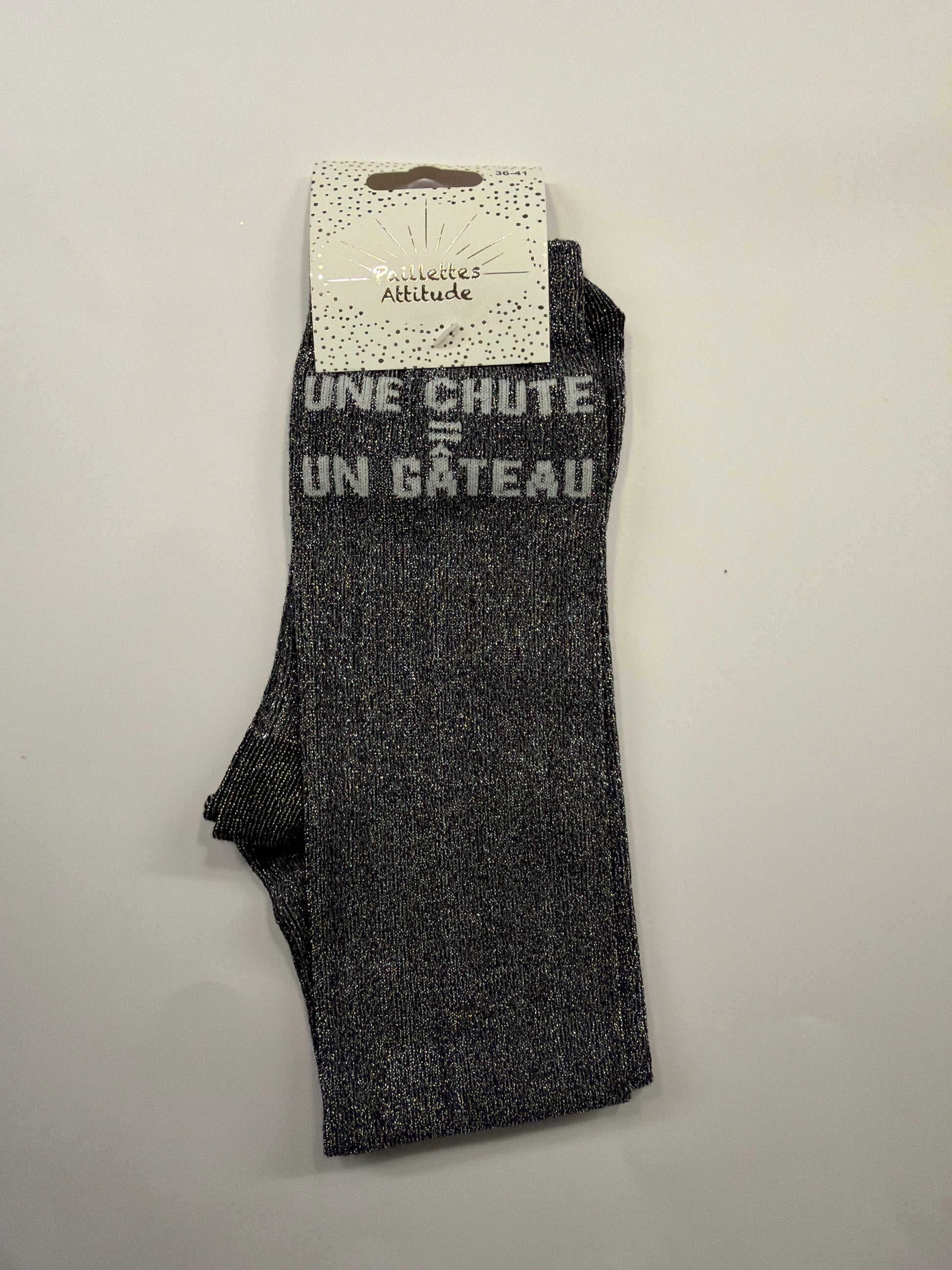 Chaussette pailletée équitation 36-41 UNE CHUTE = UN GÂTEAU