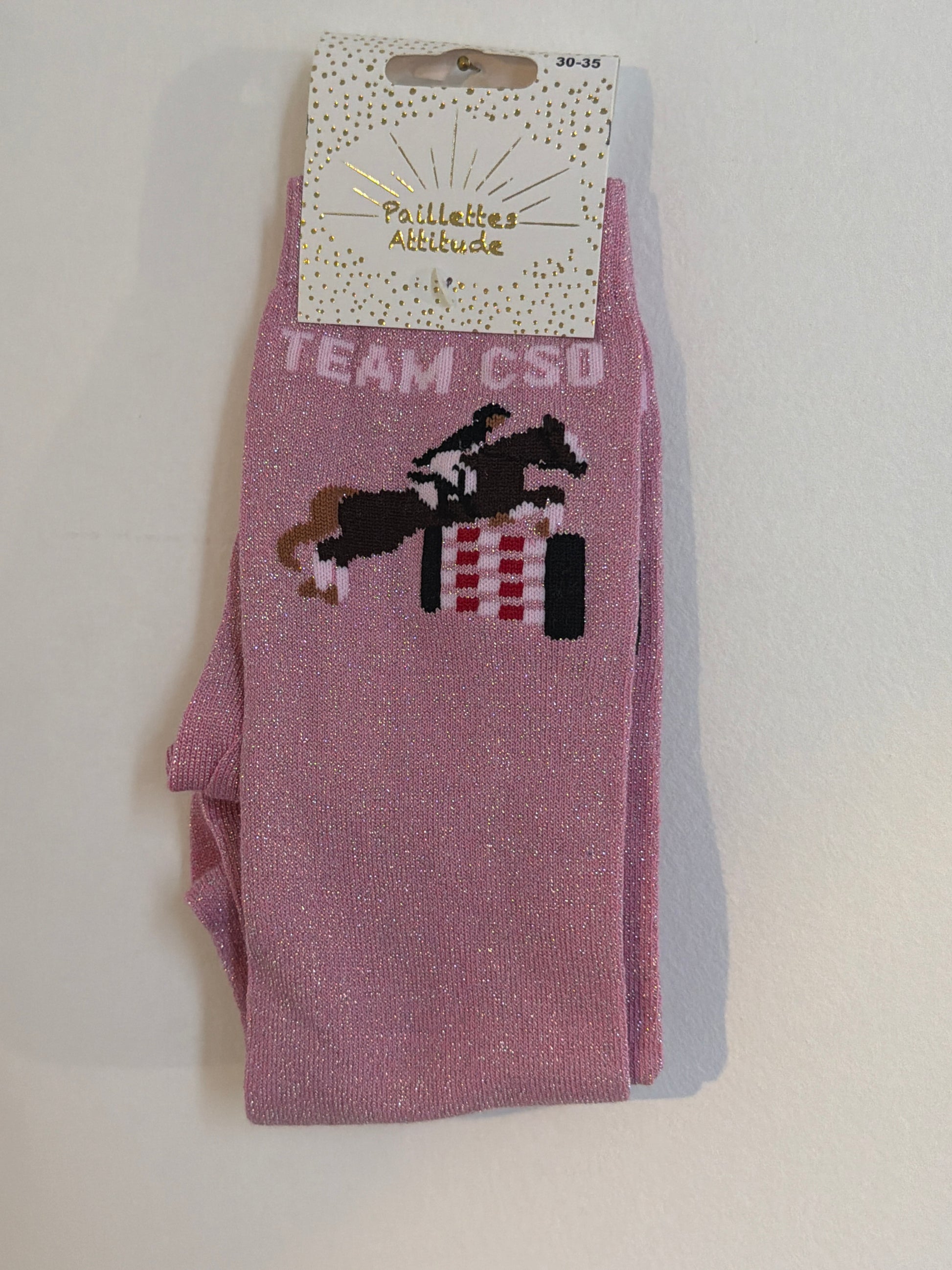 Chaussette équitation pailletée 30-35 TEAM CSO