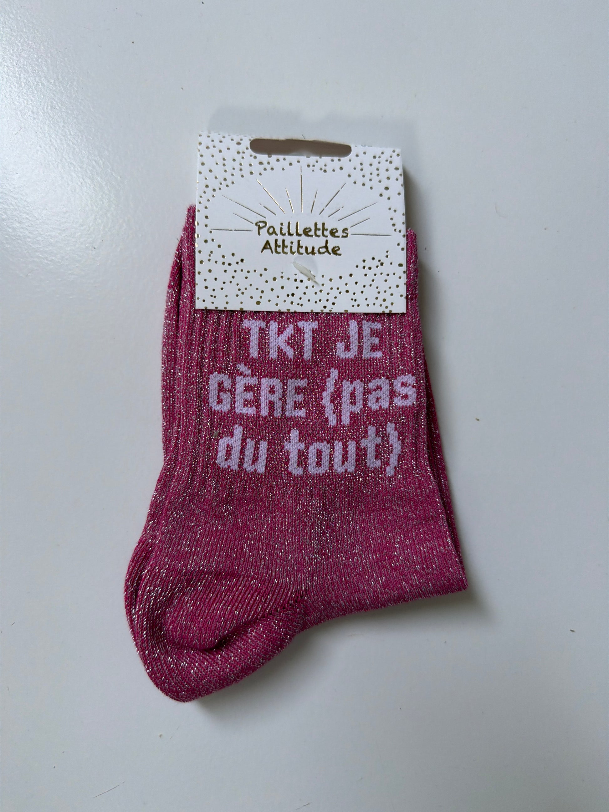 Chaussette de ville pailletée 36-41 TKT JE GÈRE (pas du tout)