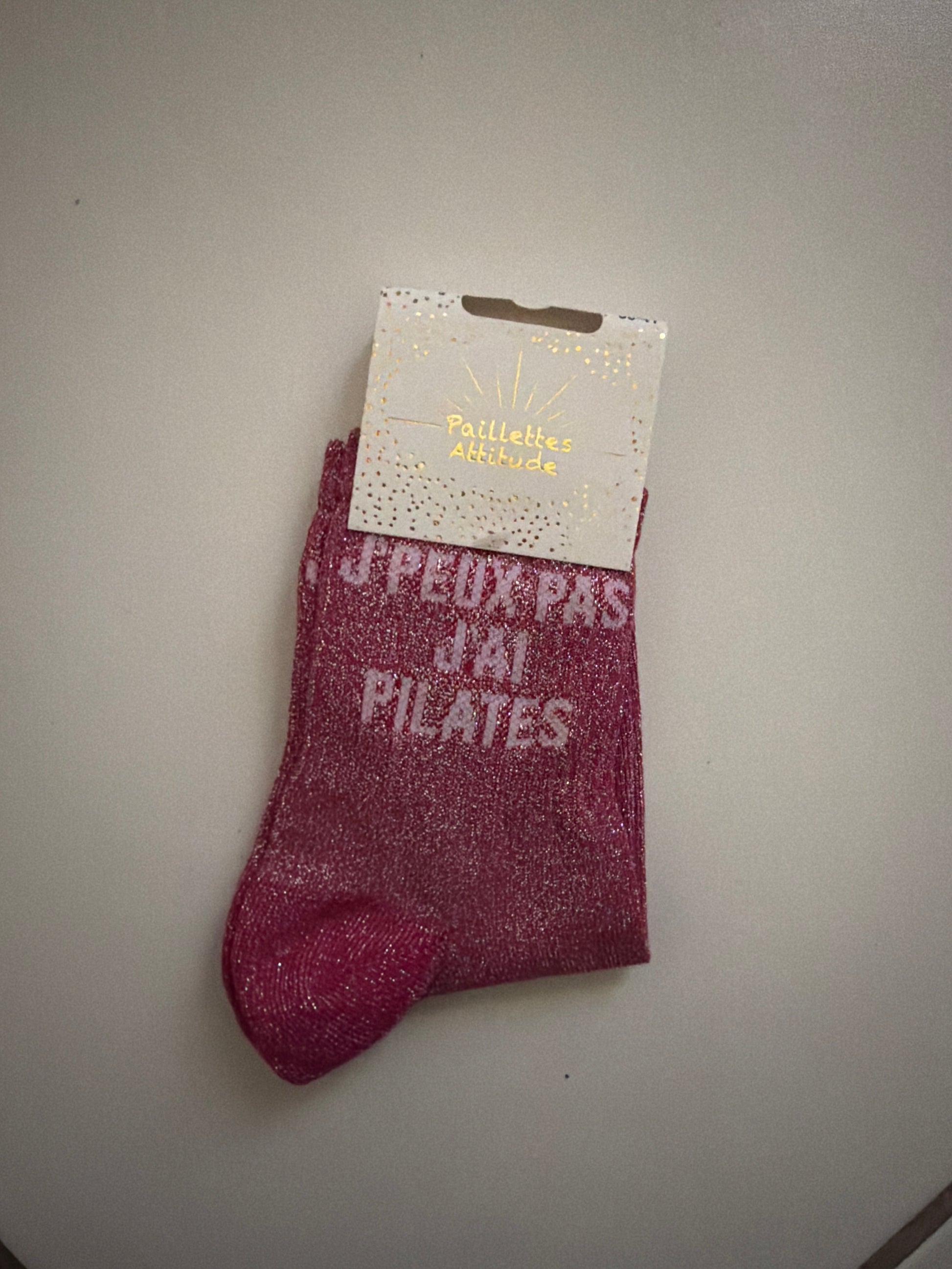 Chaussette de ville pailletée 36-41 J’PEUX PAS J’AI PILATES
