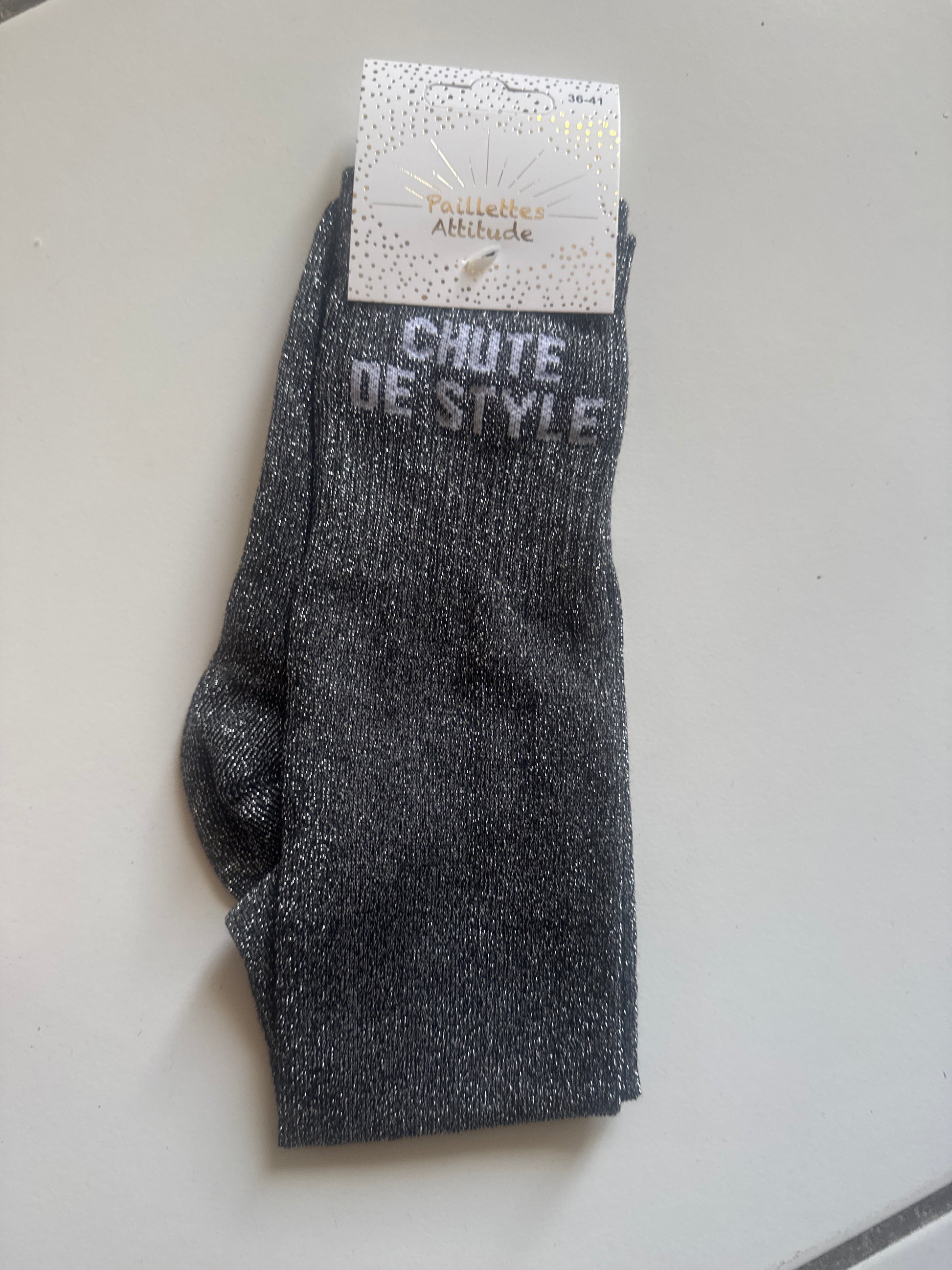 chaussette pailletée CHUTE DE STYLE 36/41