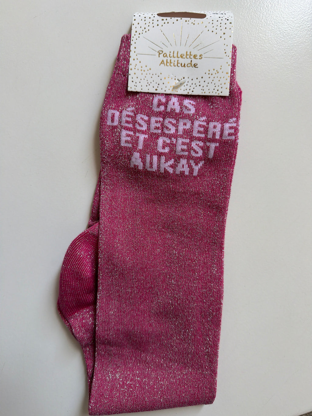 Chaussette pailletée équitation 36-41 CAS DÉSESPÉRÉ ET C’EST AUKAY