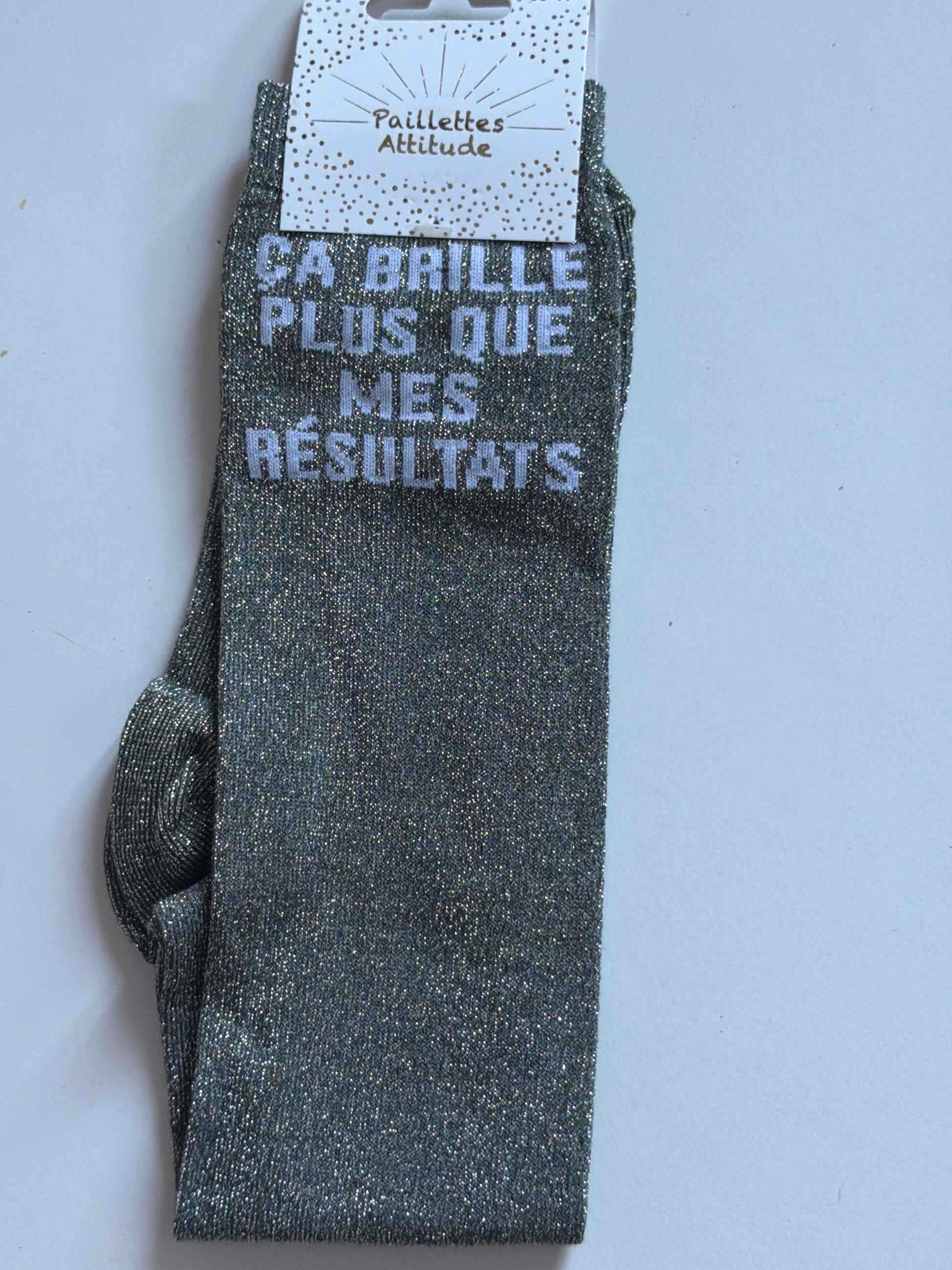 Chaussette pailletée équitation 36-41 ÇA BRILLE PLUS QUE MES RÉSULTATS  