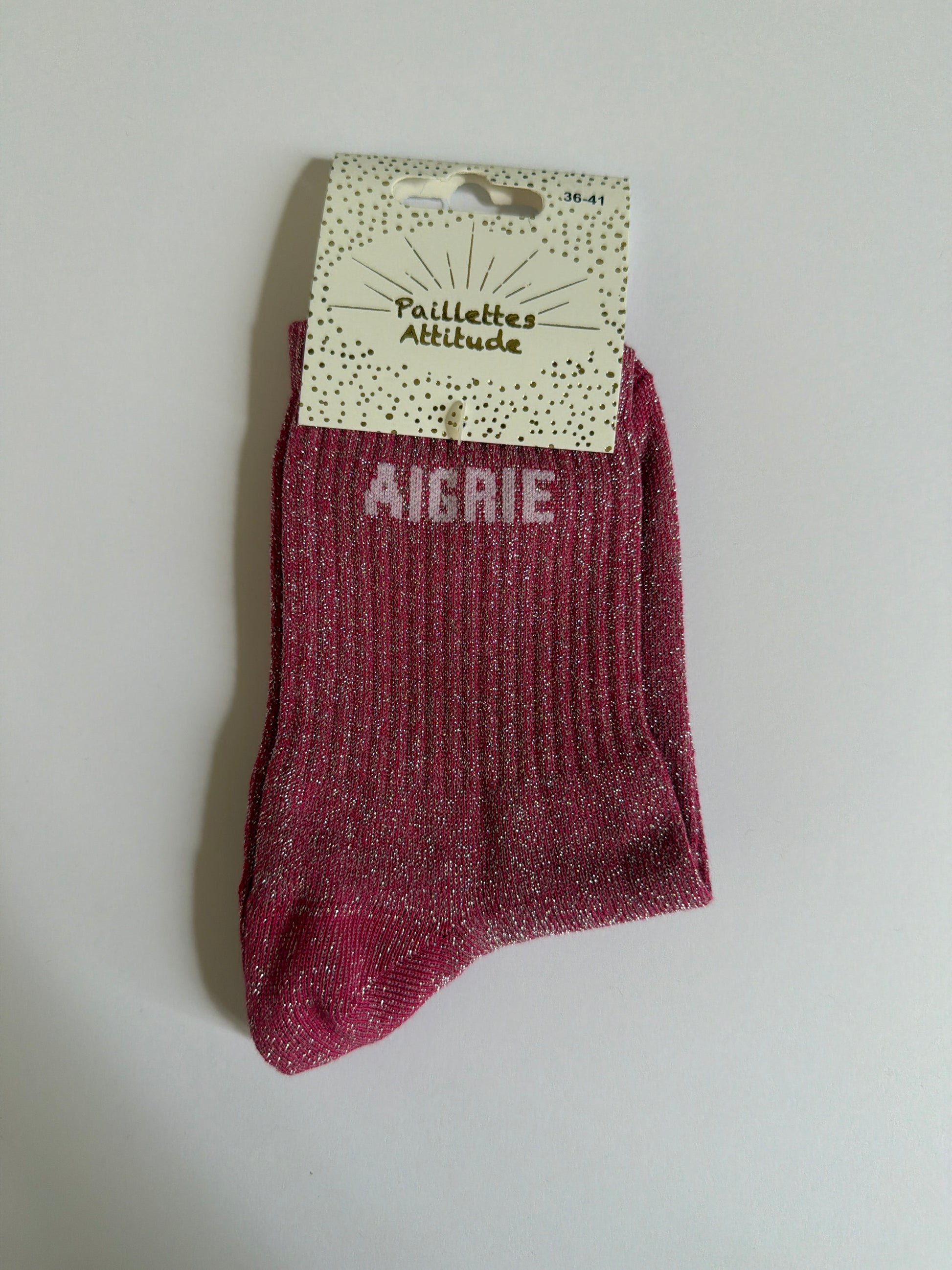 Chaussette de ville pailletée 36-41 AIGRIE