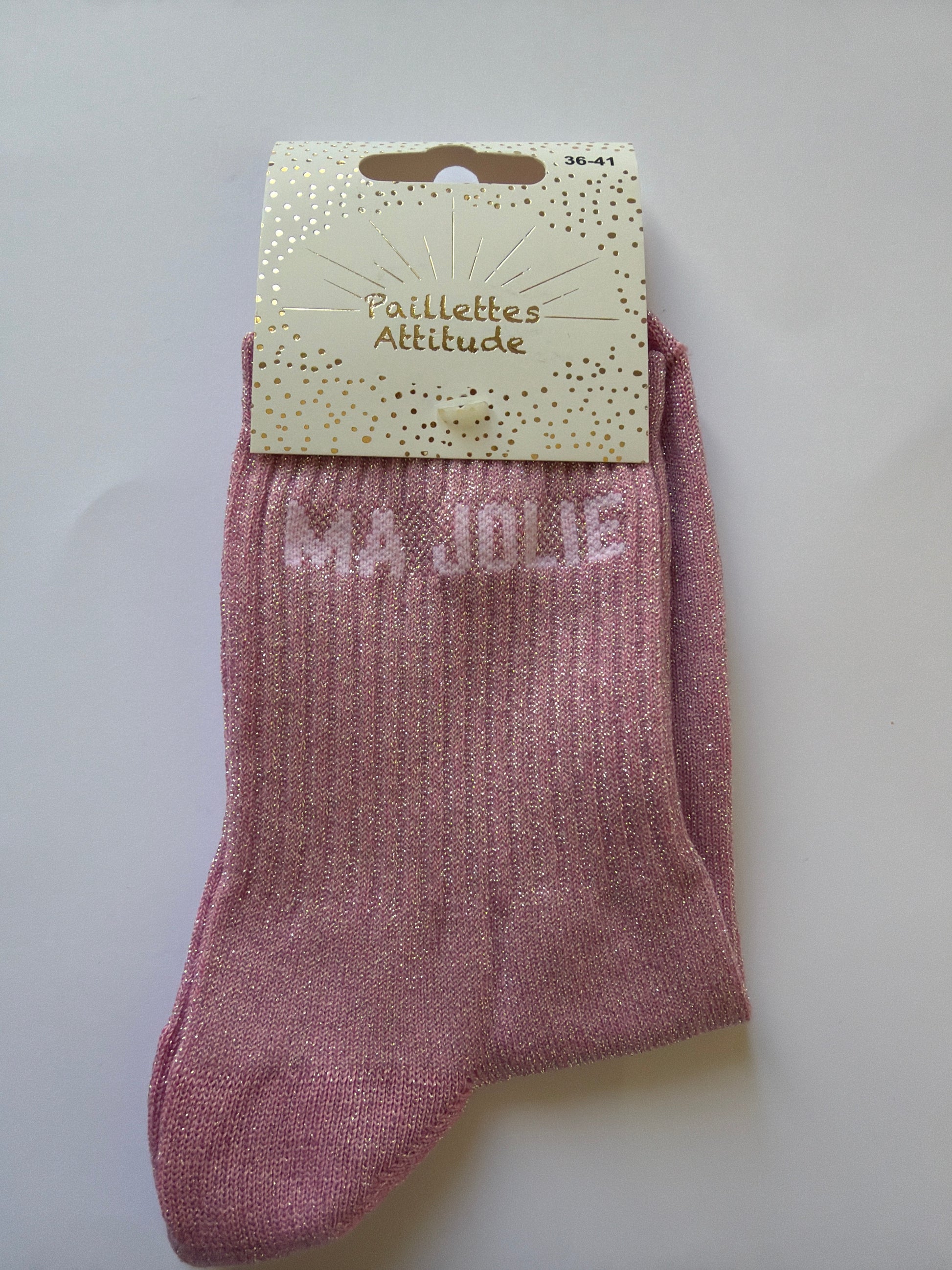 Chaussette de ville pailletée 36-41 MA JOLIE
