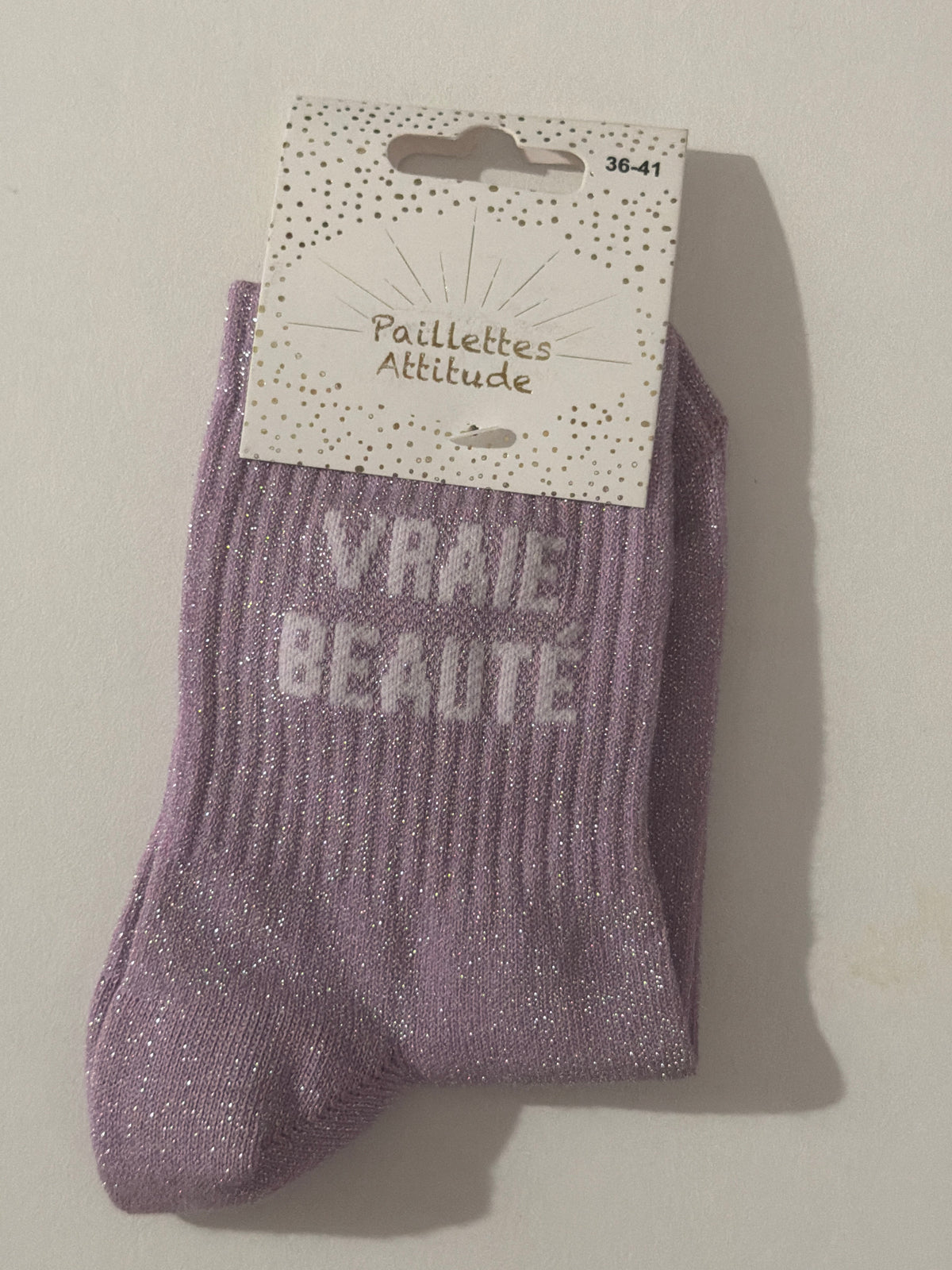 Chaussette de ville pailletée 36-41 VRAIE BEAUTÉ