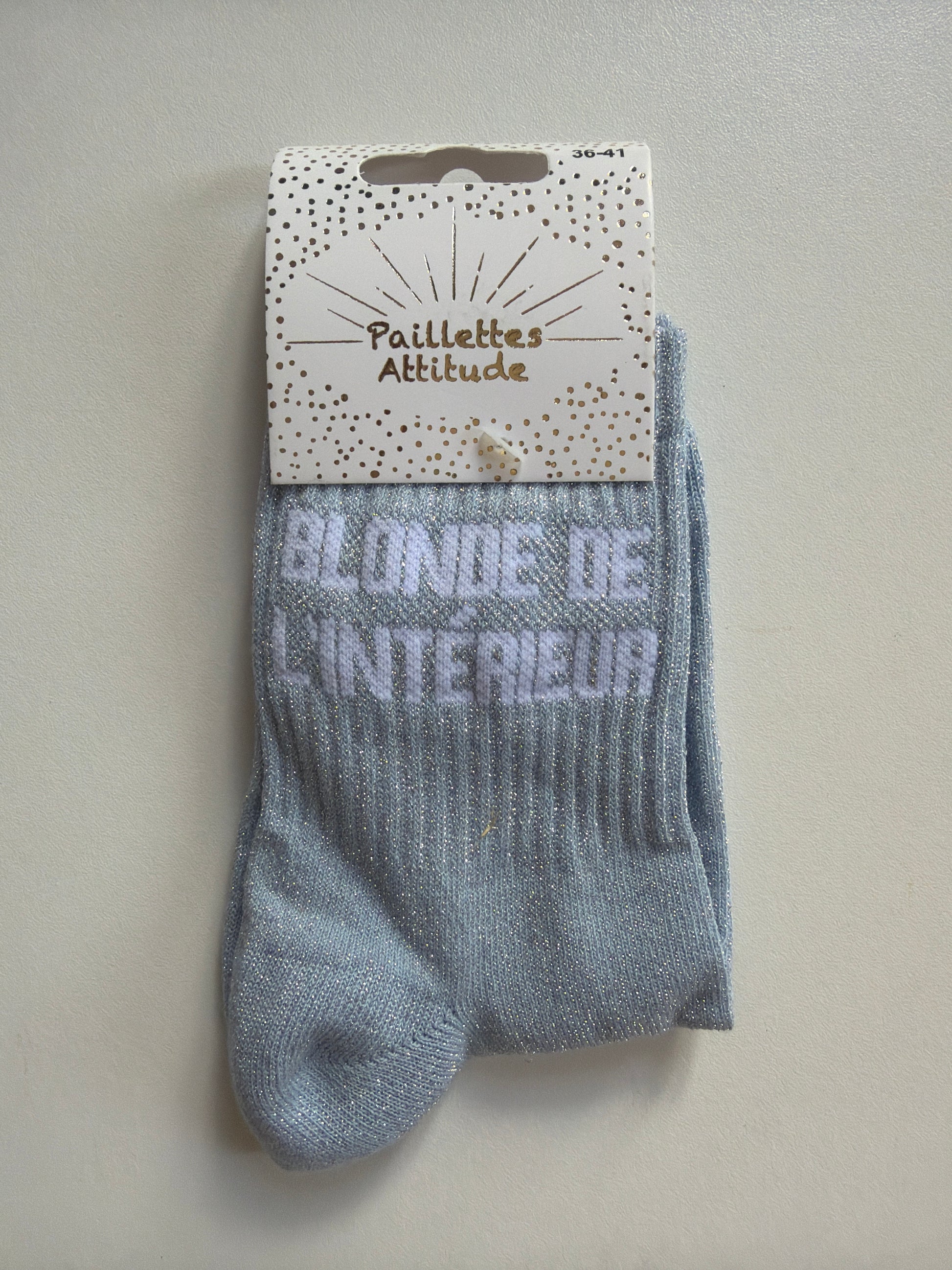 Chaussette de ville pailletée 36-41 BLONDE DE L’INTÉRIEUR