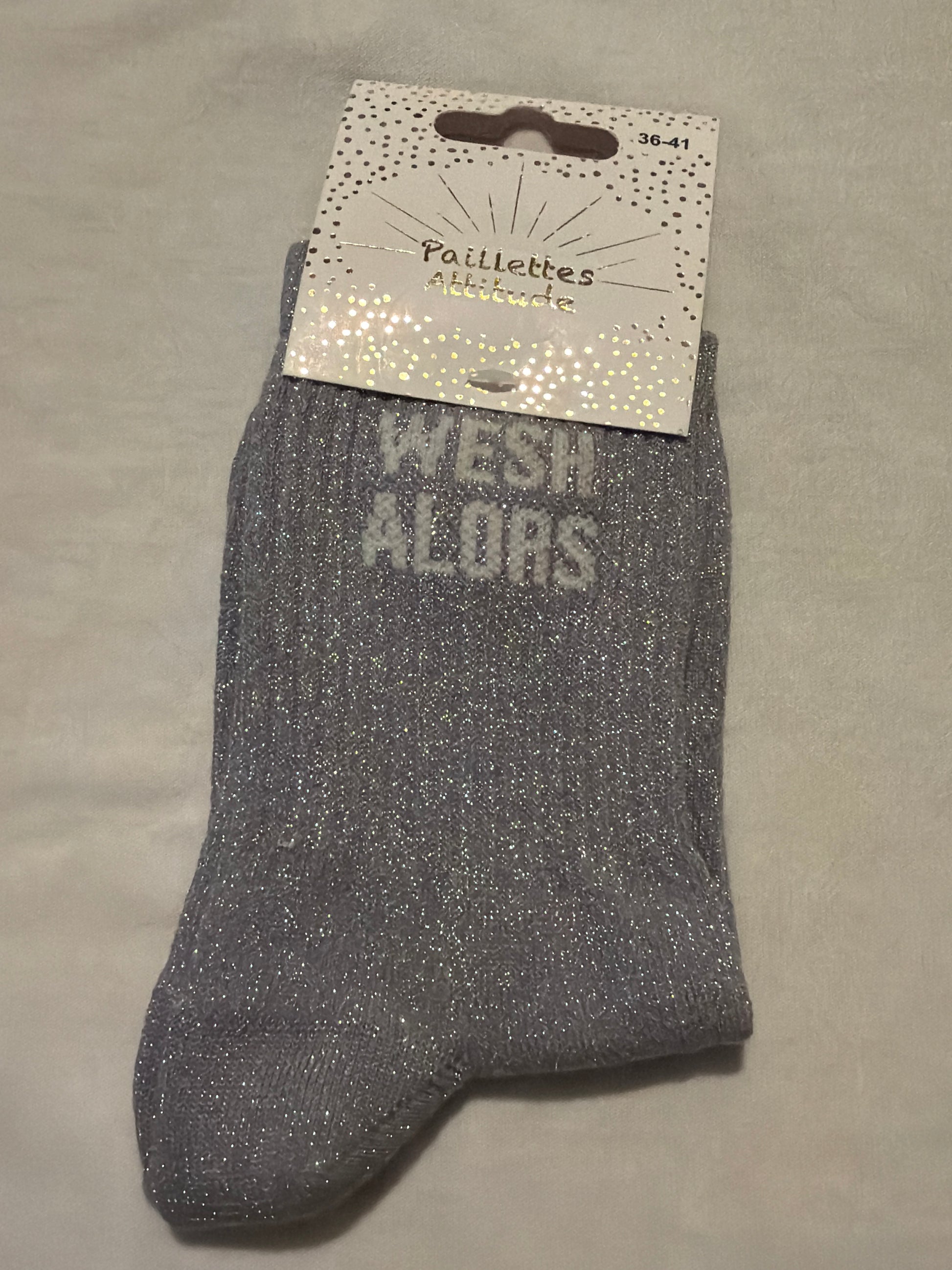Chaussette de ville pailletée 36-41 WESH ALORS
