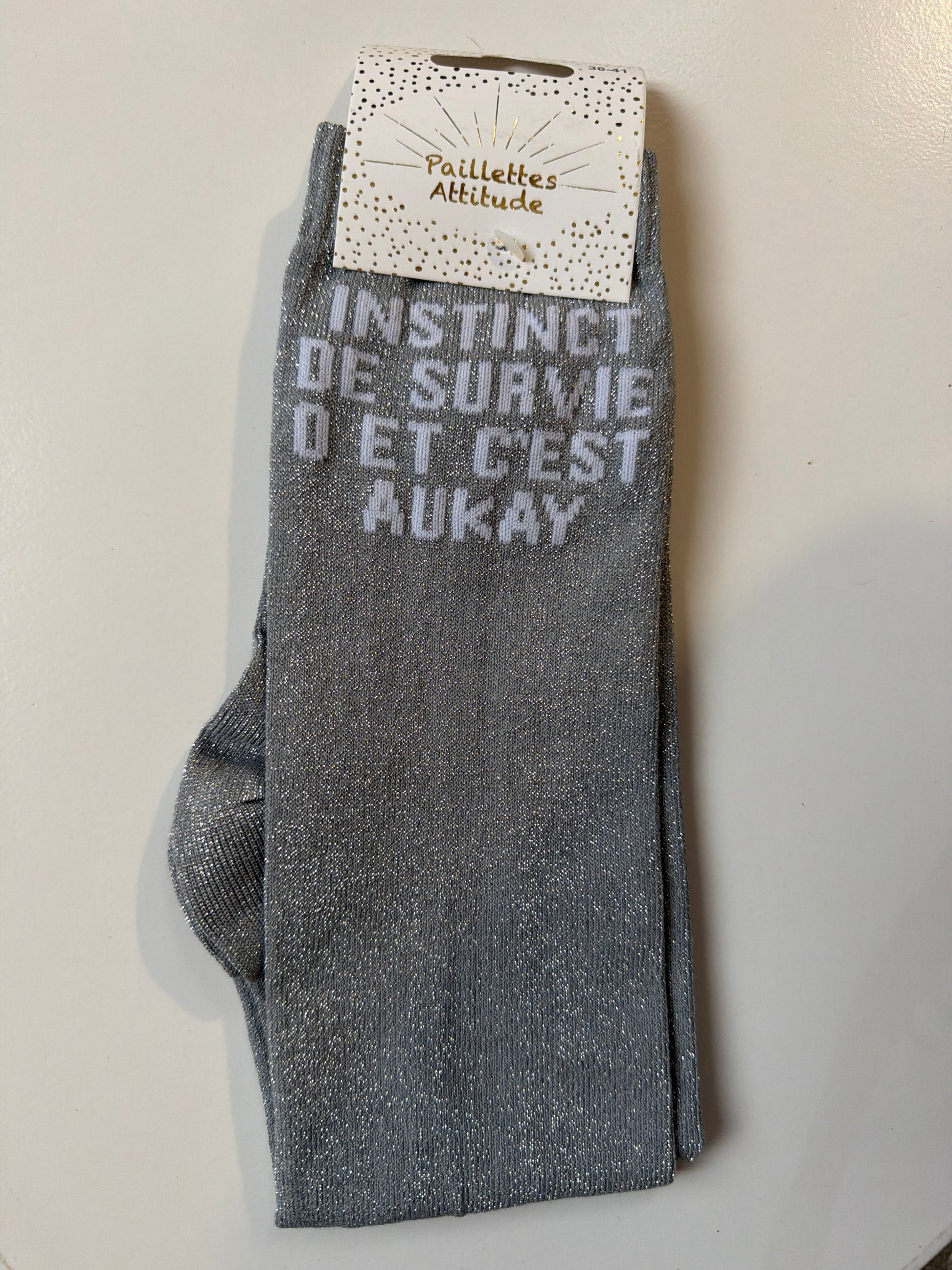 Chaussette équitation pailletée 36-41 INSTINCT DE SURVIE 0 ET C’EST AUKAY