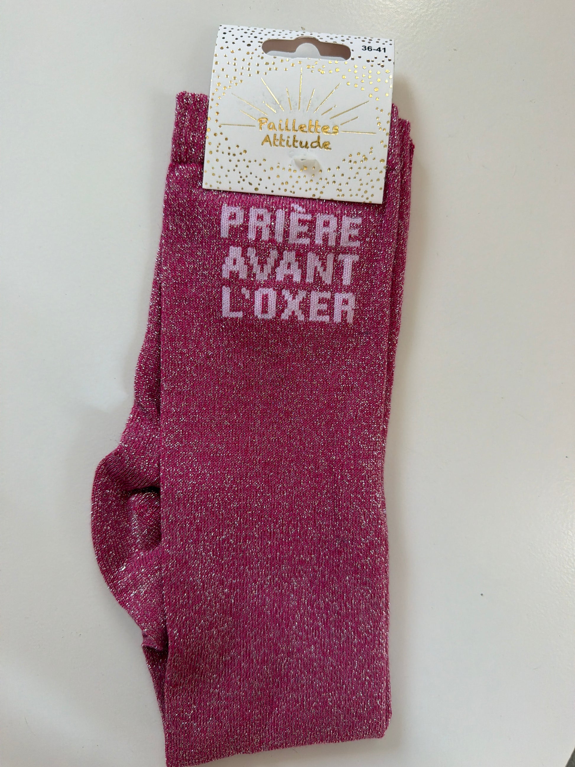 Chaussette pailletée équitation 36-41 PRIÈRE AVANT L'OXER