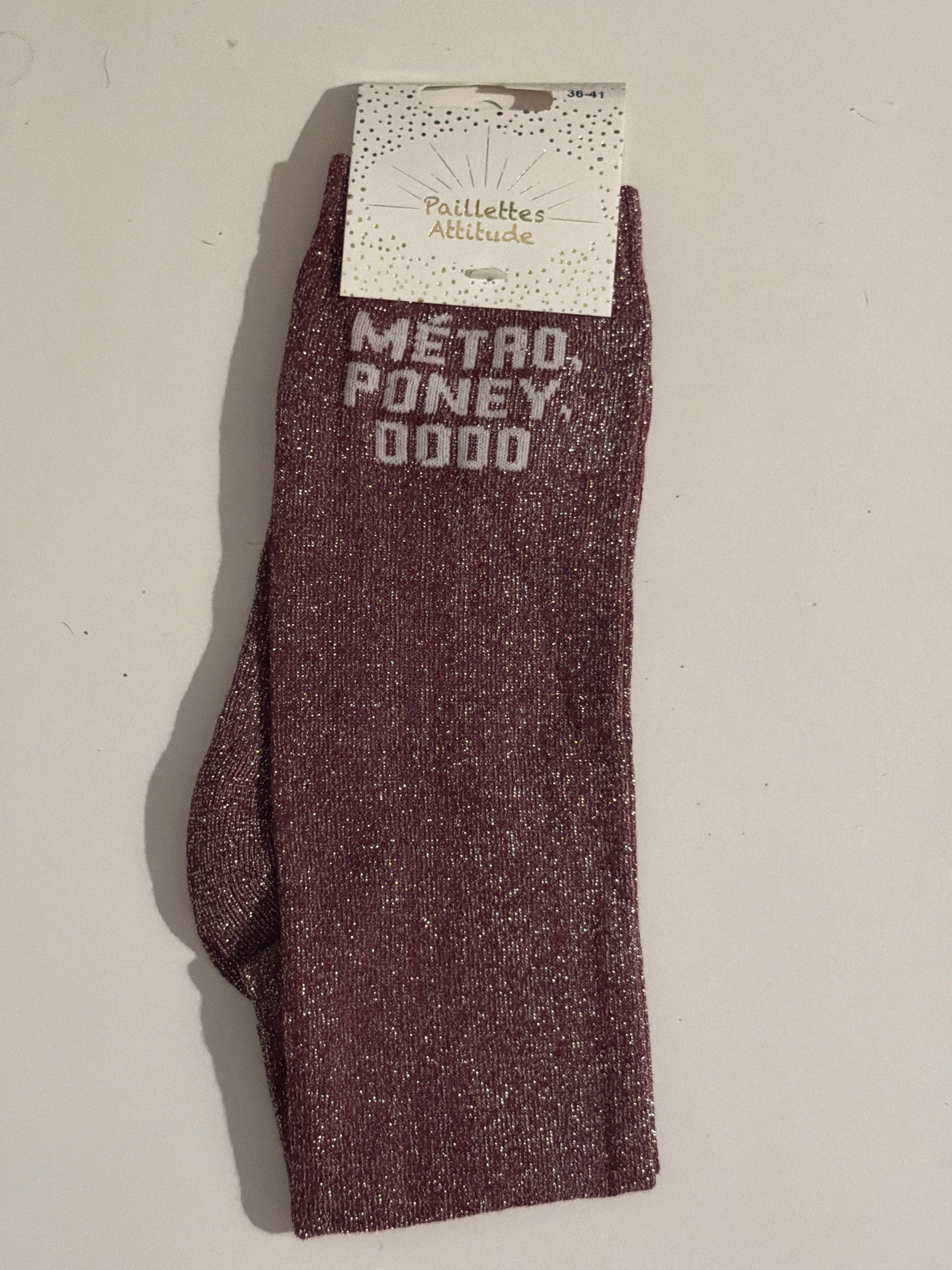 Chaussette équitation pailletée 36-41 MÉTRO, PONEY, DODO