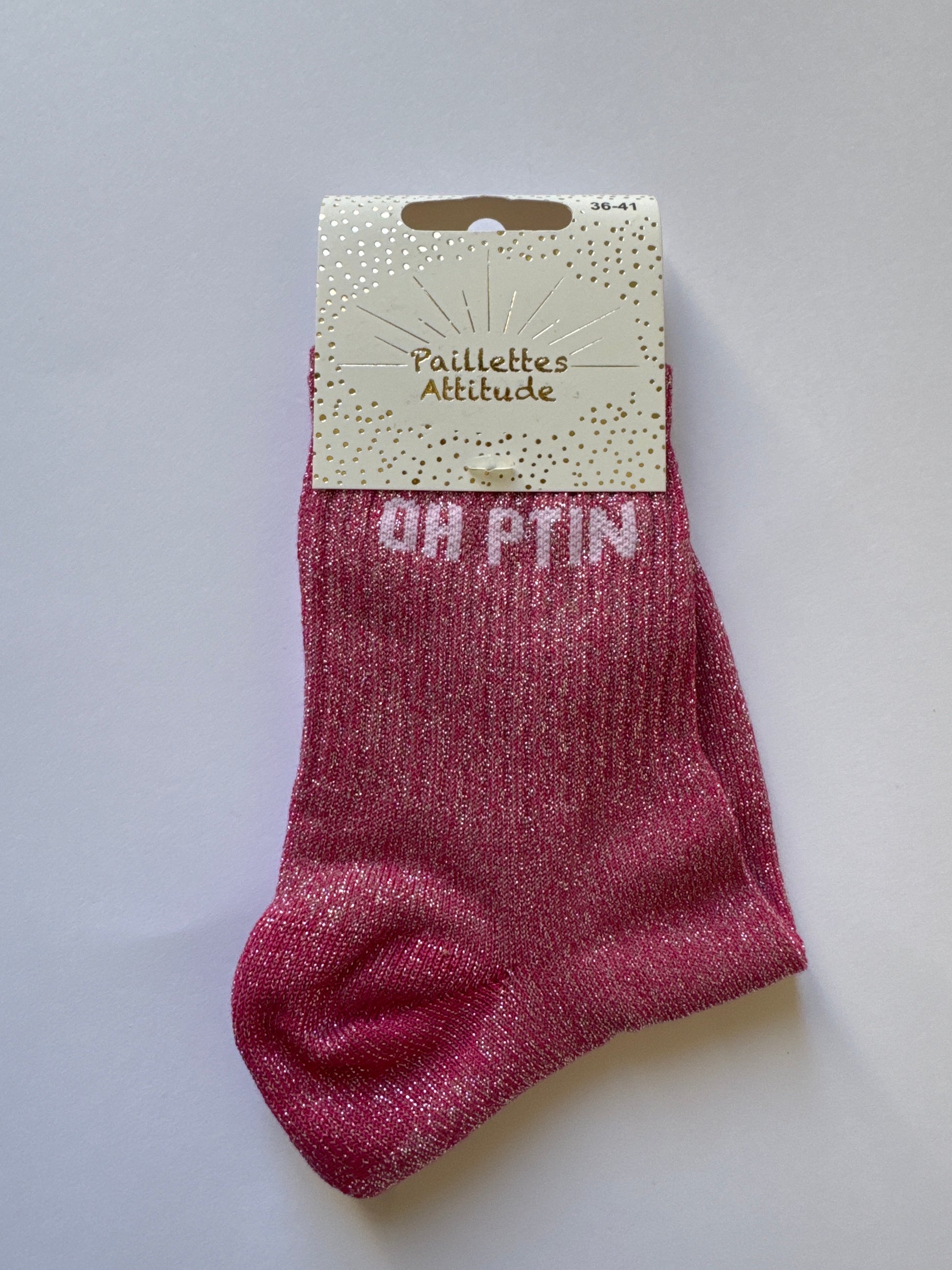 Chaussette de ville pailletée 36-41  OH PTIN