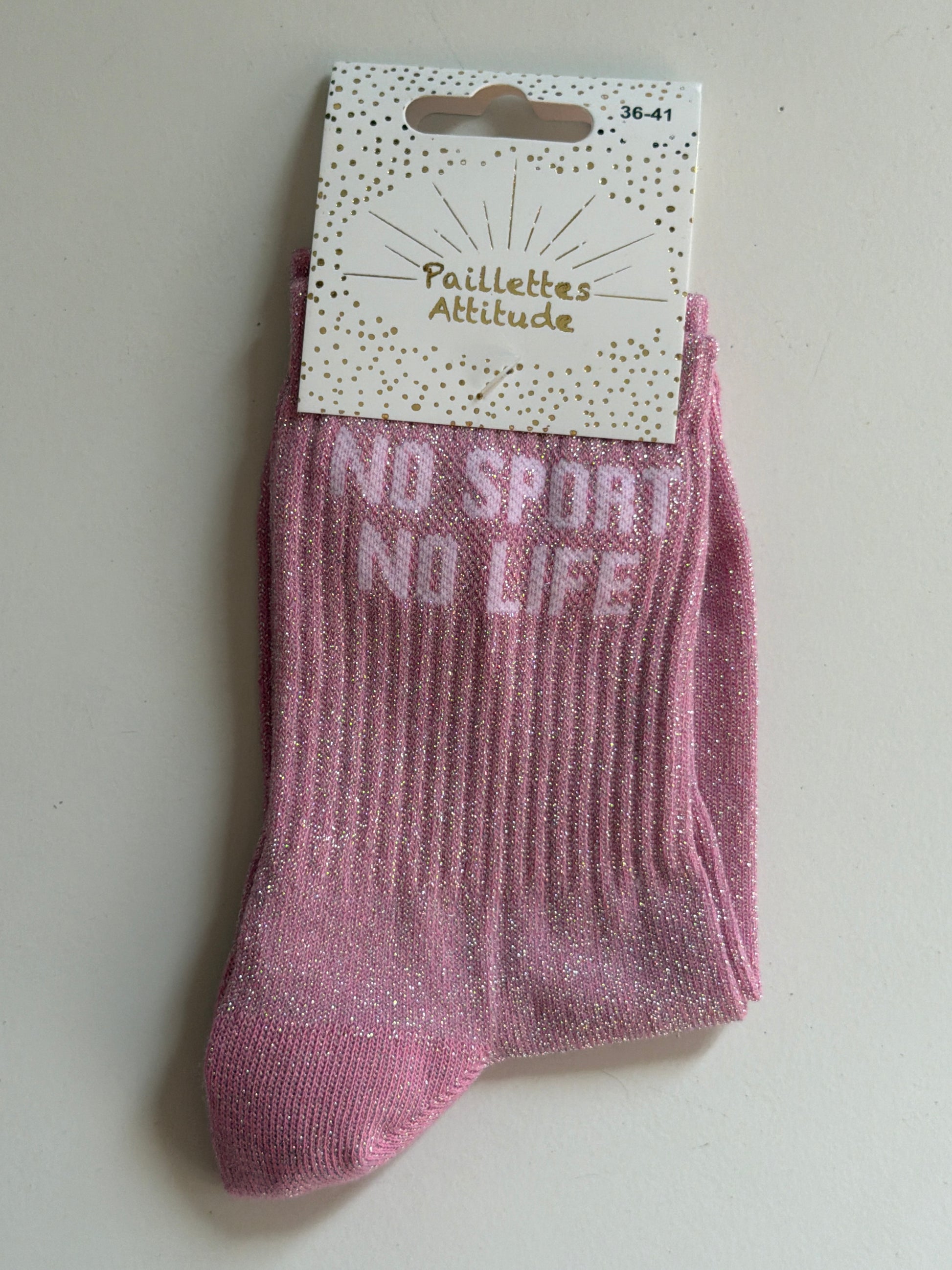Chaussette de ville pailletée 36-41 NO SPORT NO LIFE