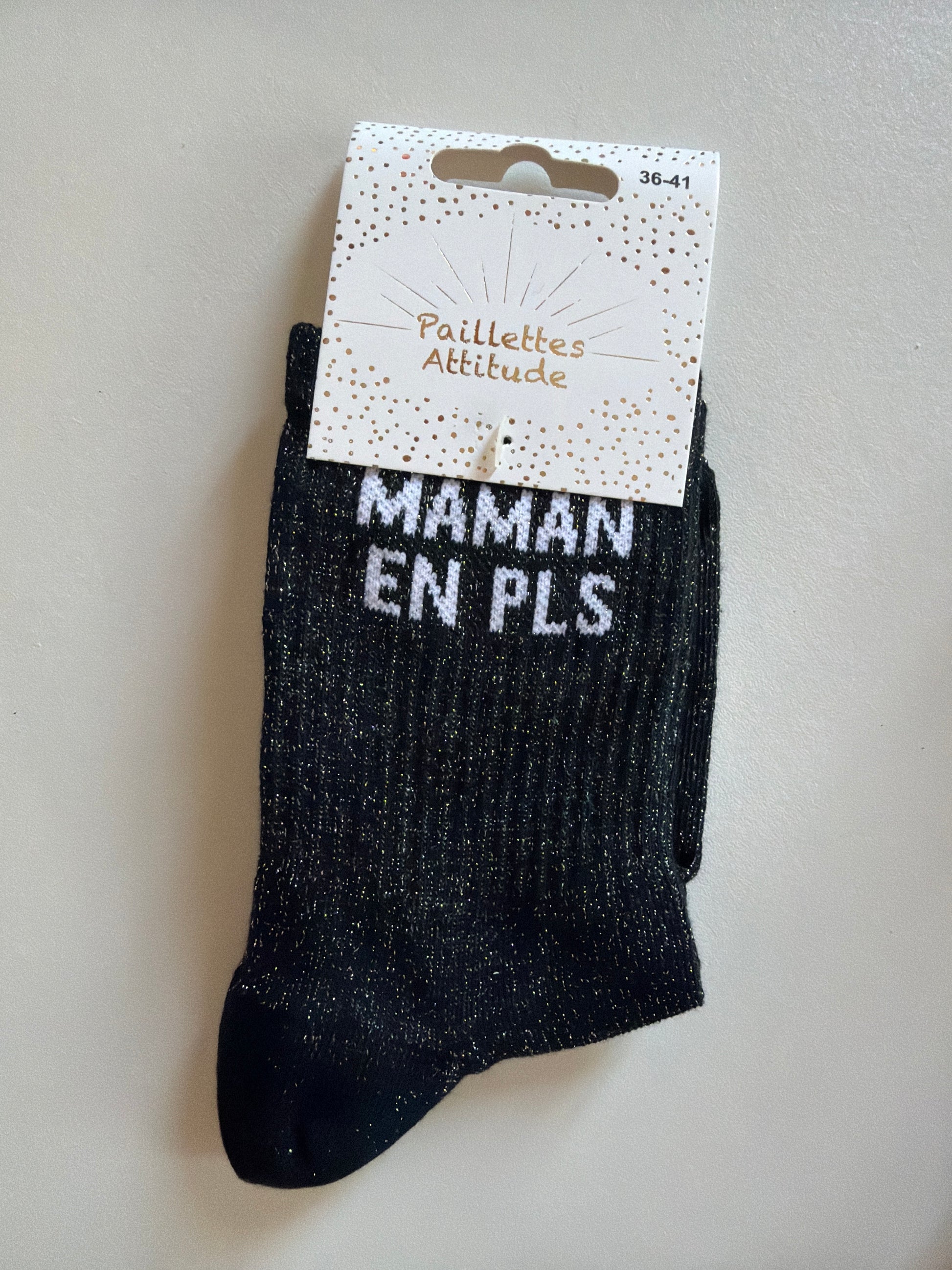 Chaussette de ville pailletée 36-41 MAMAN EN PLS