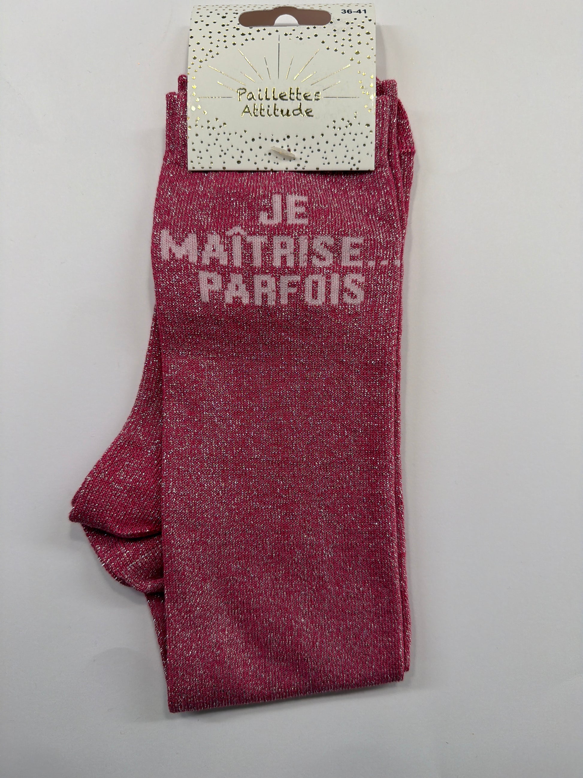 Chaussette pailletée équitation 36-41 JE MAÎTRISE … PARFOIS
