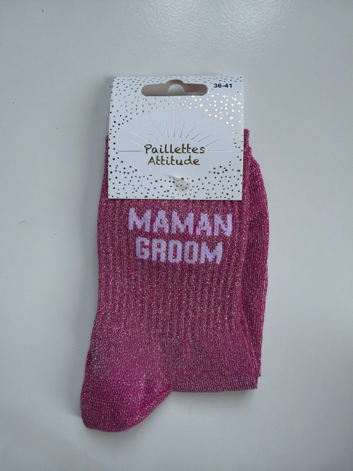 Chaussette de ville pailletée 36-41 MAMAN GROOM
