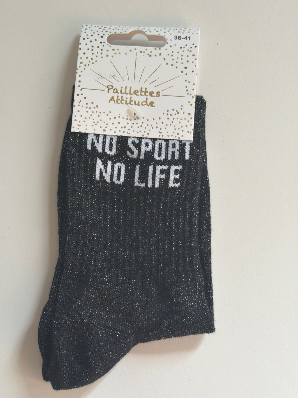 Chaussette de ville pailletée 36-41 NO SPORT NO LIFE