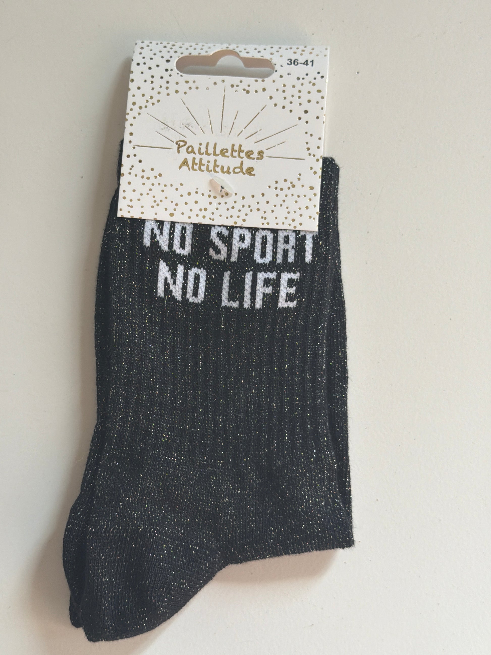 Chaussette de ville pailletée 36-41 NO SPORT NO LIFE