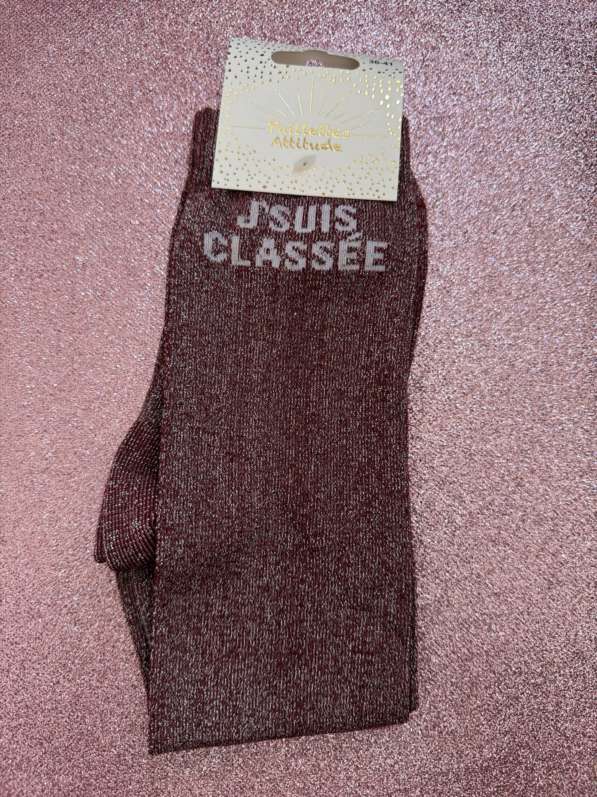 chaussette pailletée J’SUIS CLASSÉ !! 36/41